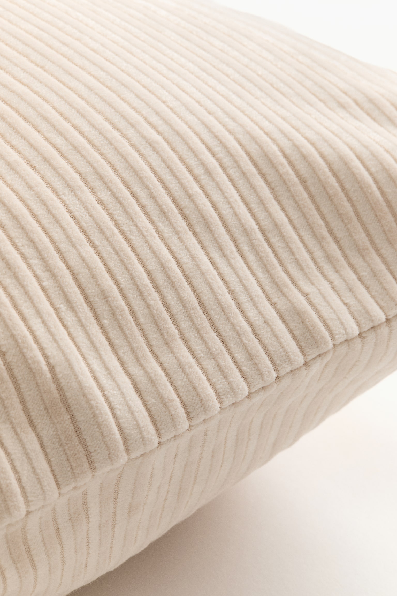 Corduroy cushion cover - Cream/Light khaki green - 4