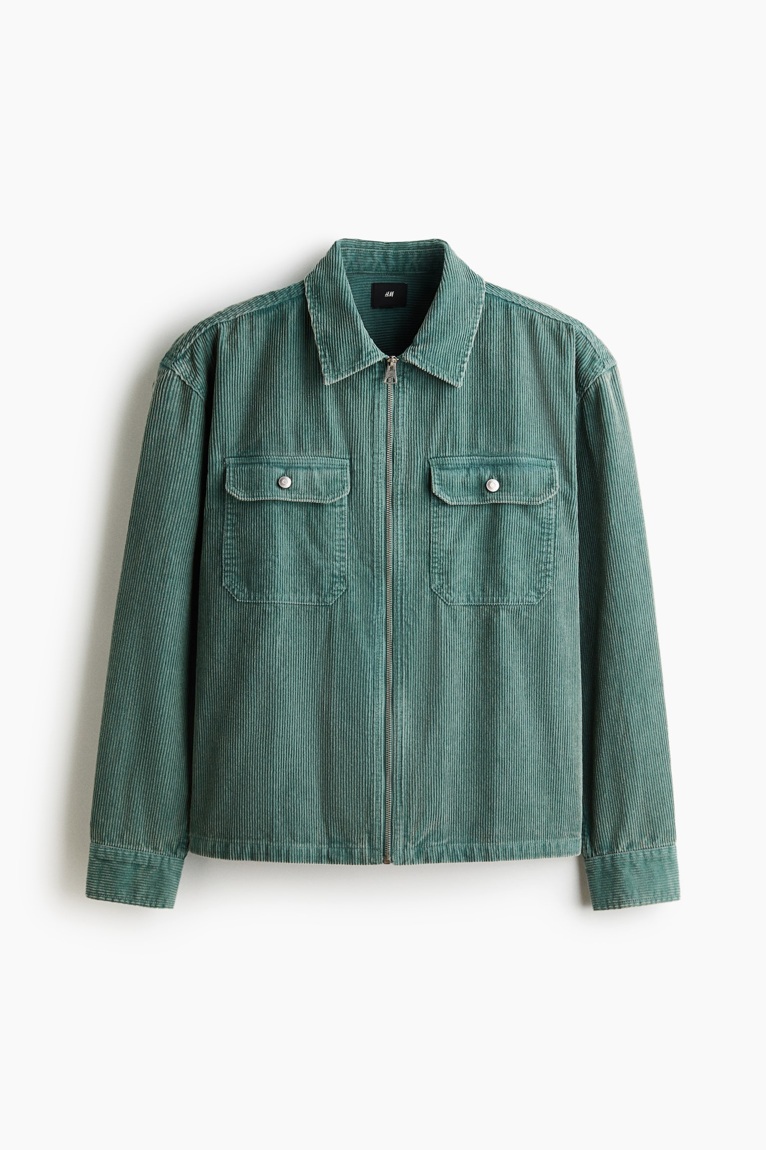 Corduroy Overshirt - Dusty green/Dark brown - 2