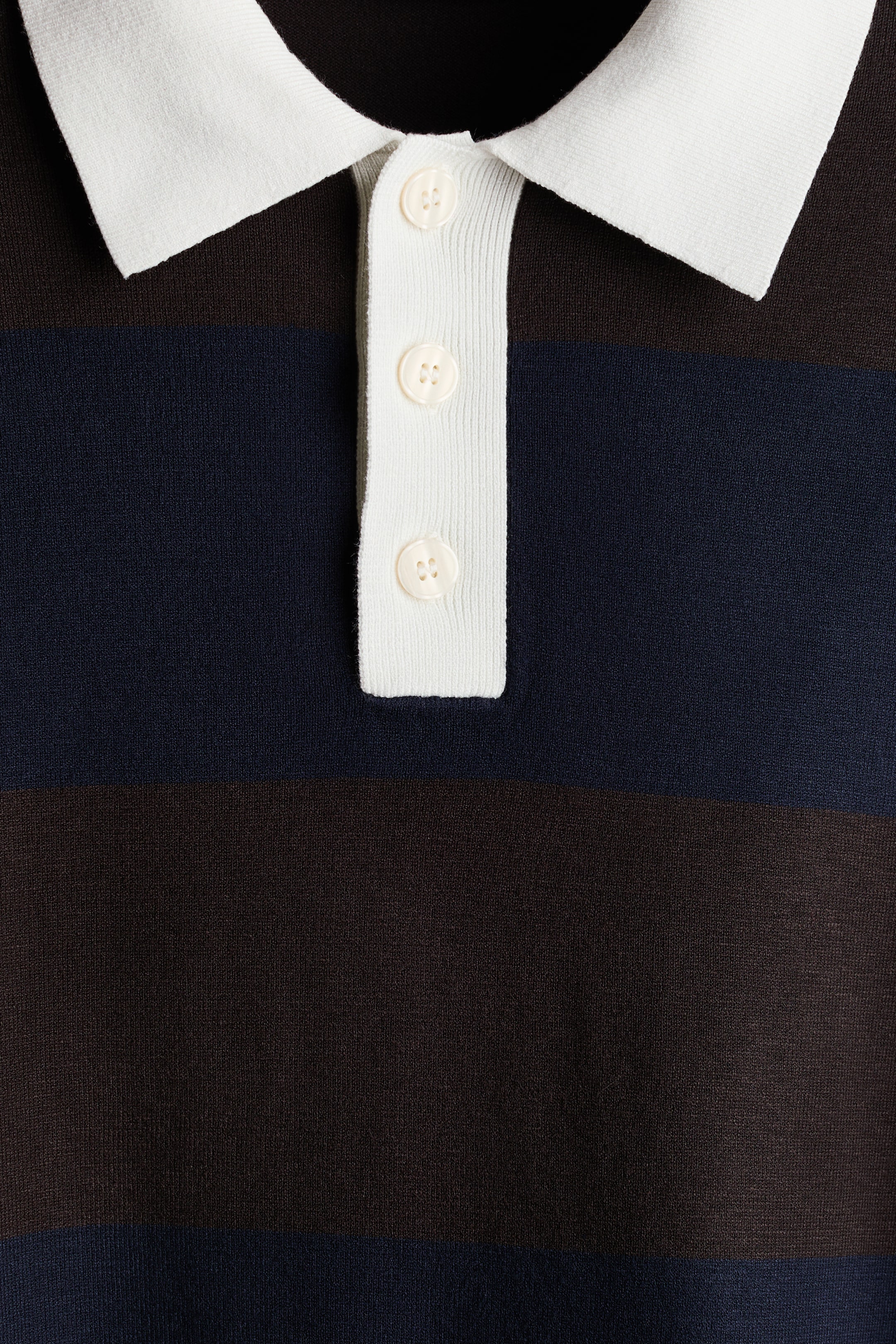 Loose-Fit Knit Polo Sweater