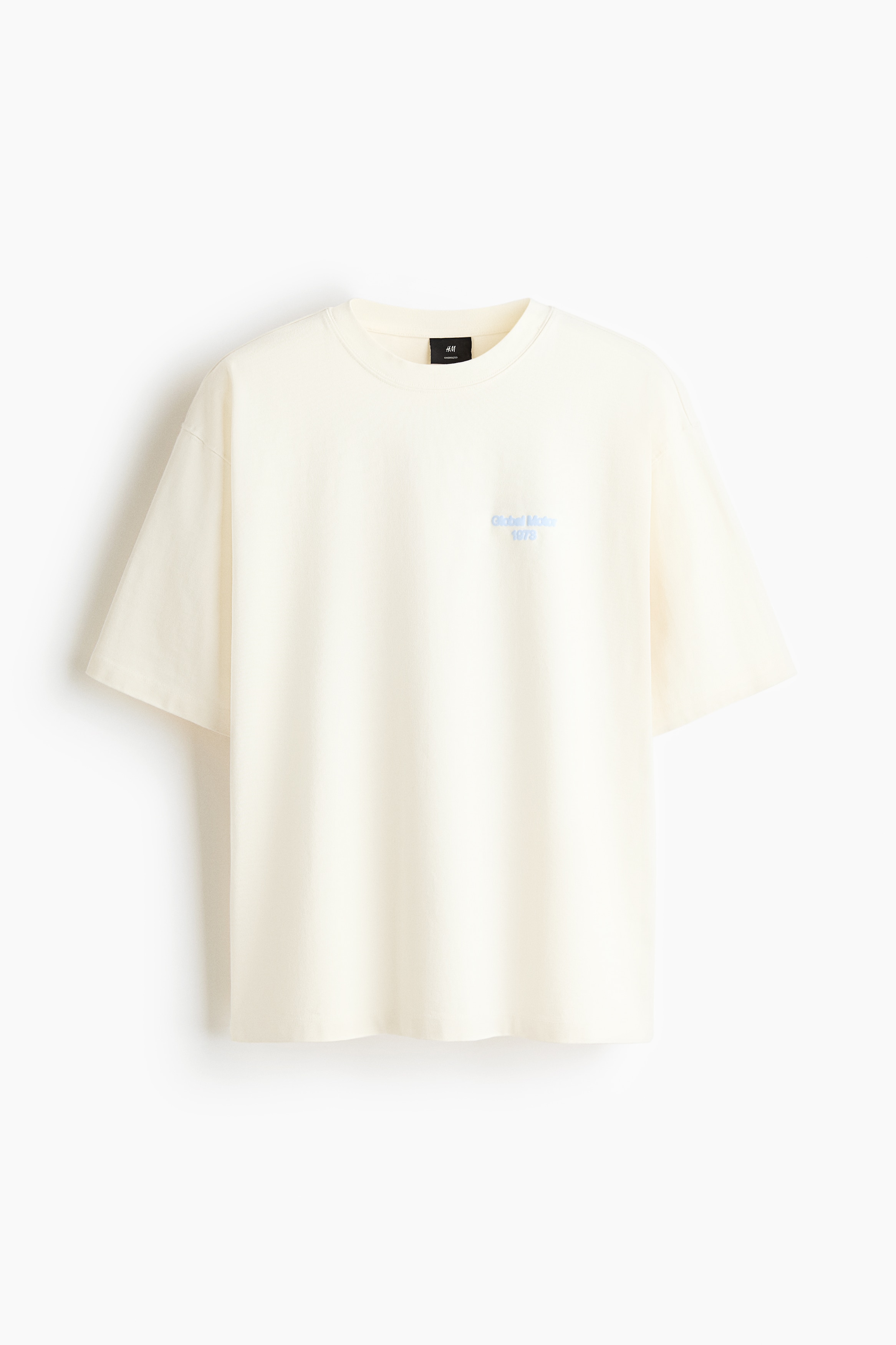 Oversized Printed Cotton T-Shirt - Cream/car/Black/Racing/Orange/Sport Gear