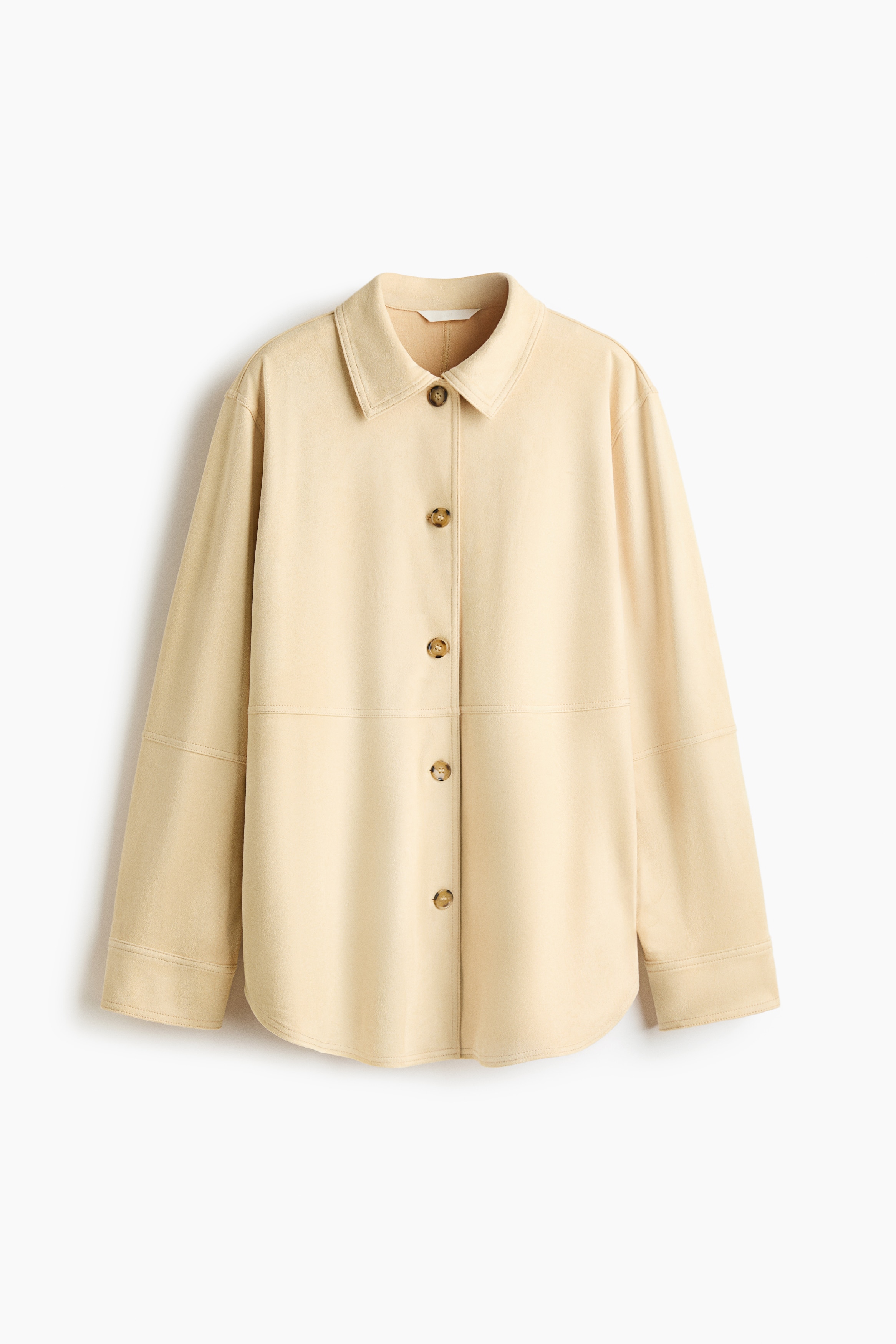 Camisa de corte holgado - Beige/Marrón