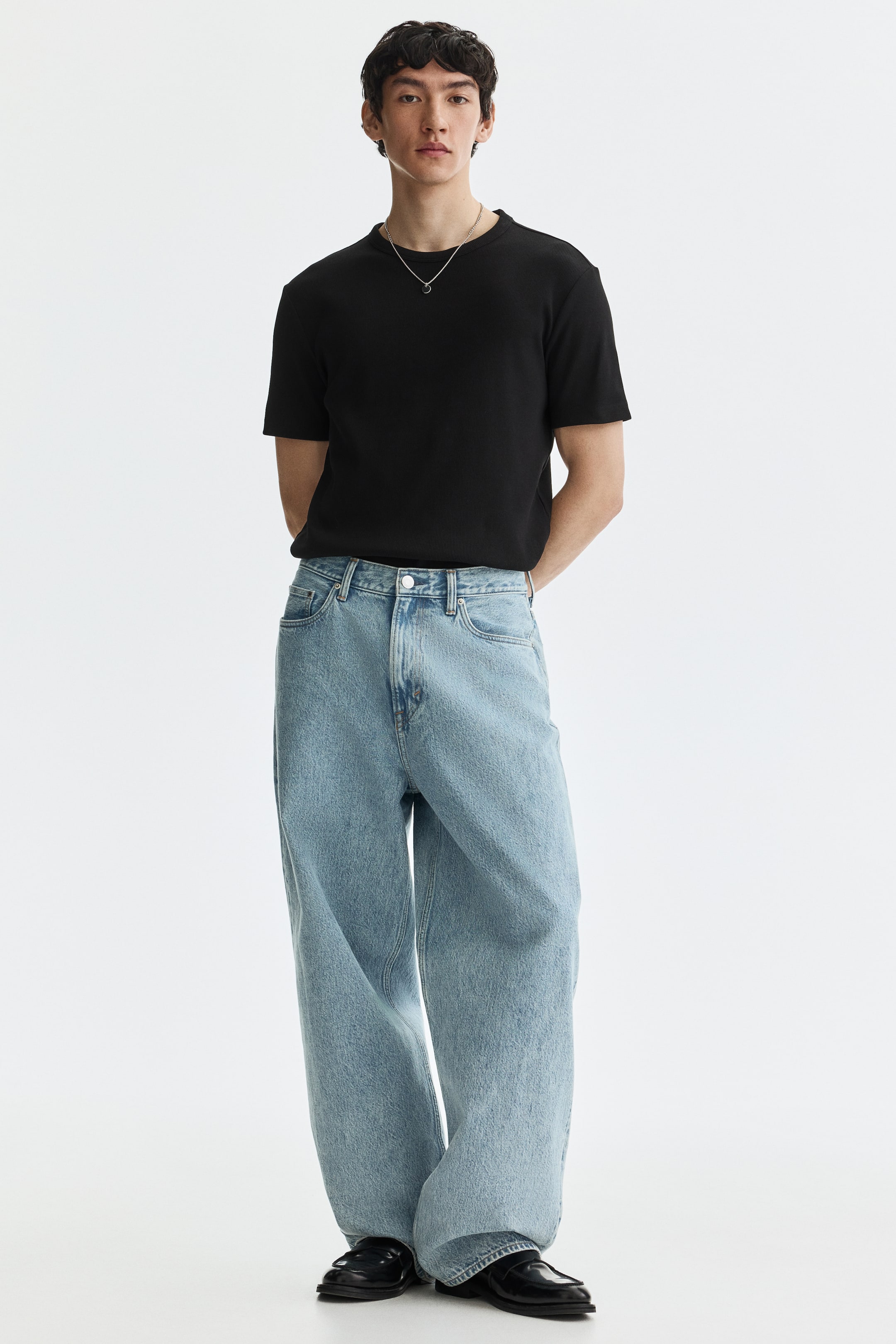 Slim-Fit Ribbed T-Shirt