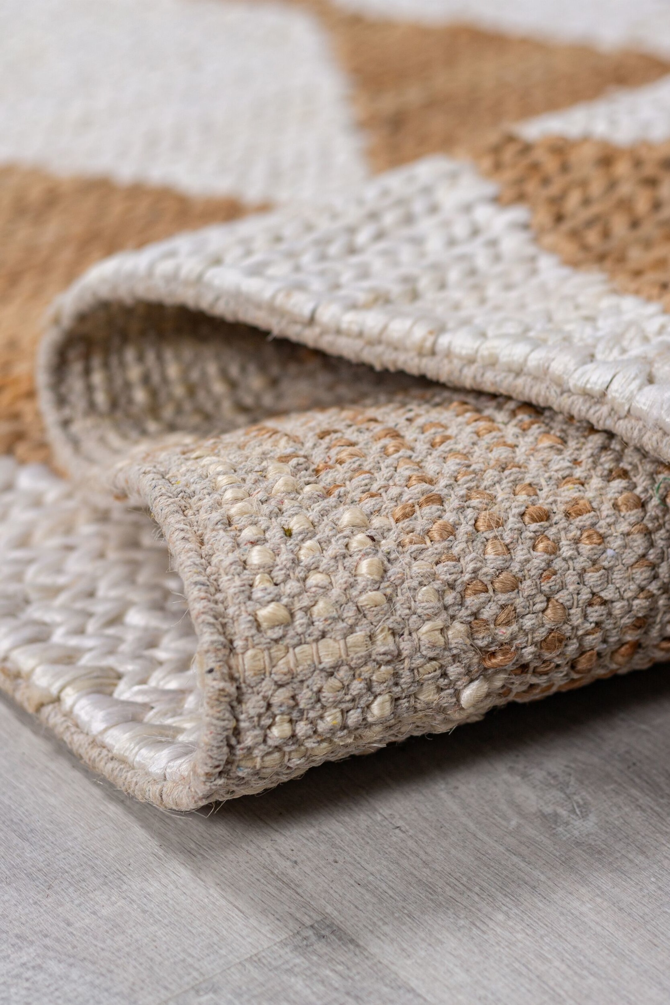 Visualizza immagine più grande: Tappeto Effie Diamond In Iuta A Grana Grossa - Beige Chiaro - Flair Rugs - HOME | H&M IT 3