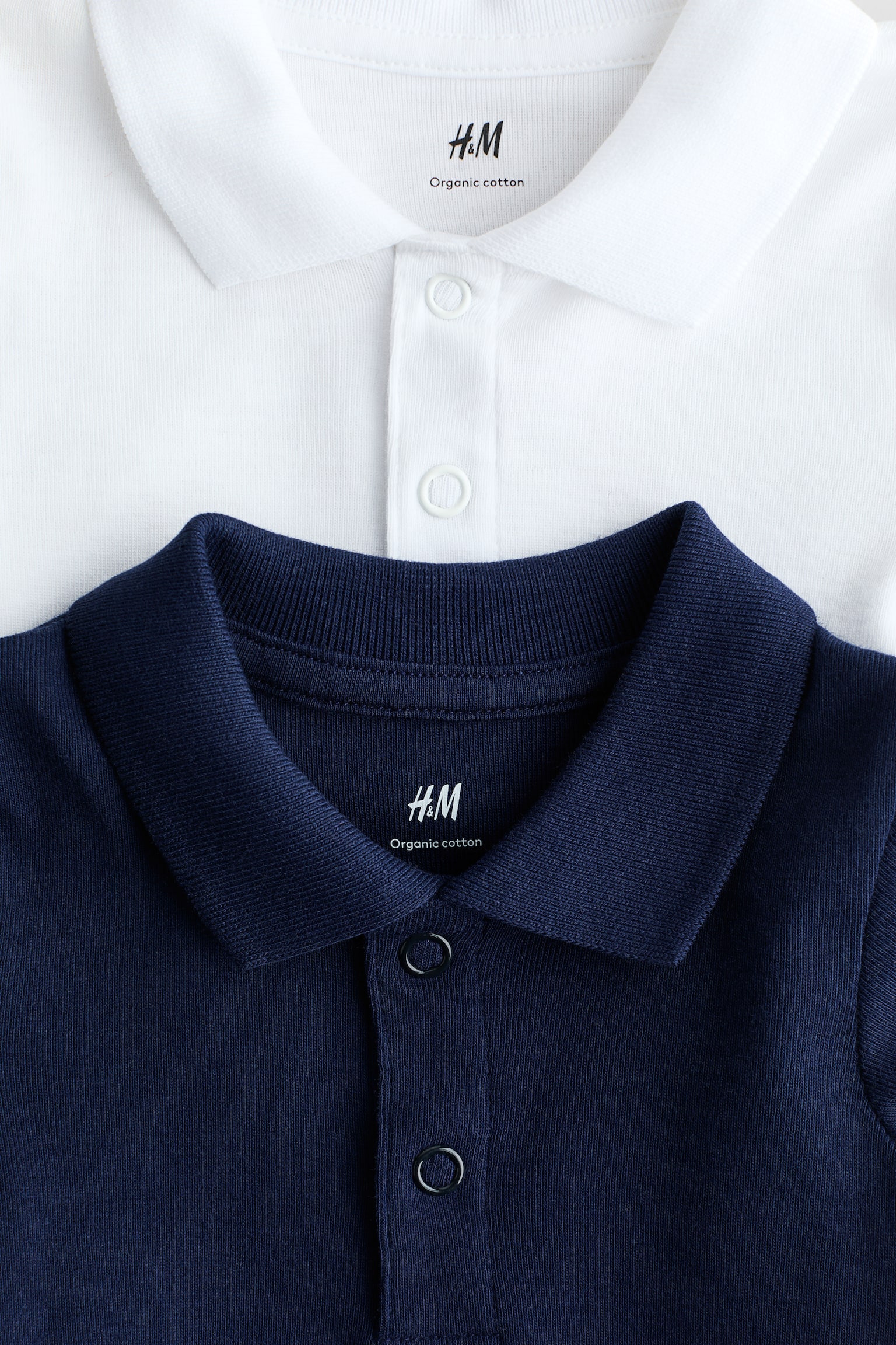 Set de 2 bodyuri stil polo - Bleumarin/alb/Albastru-deschis/dungi albe - 2