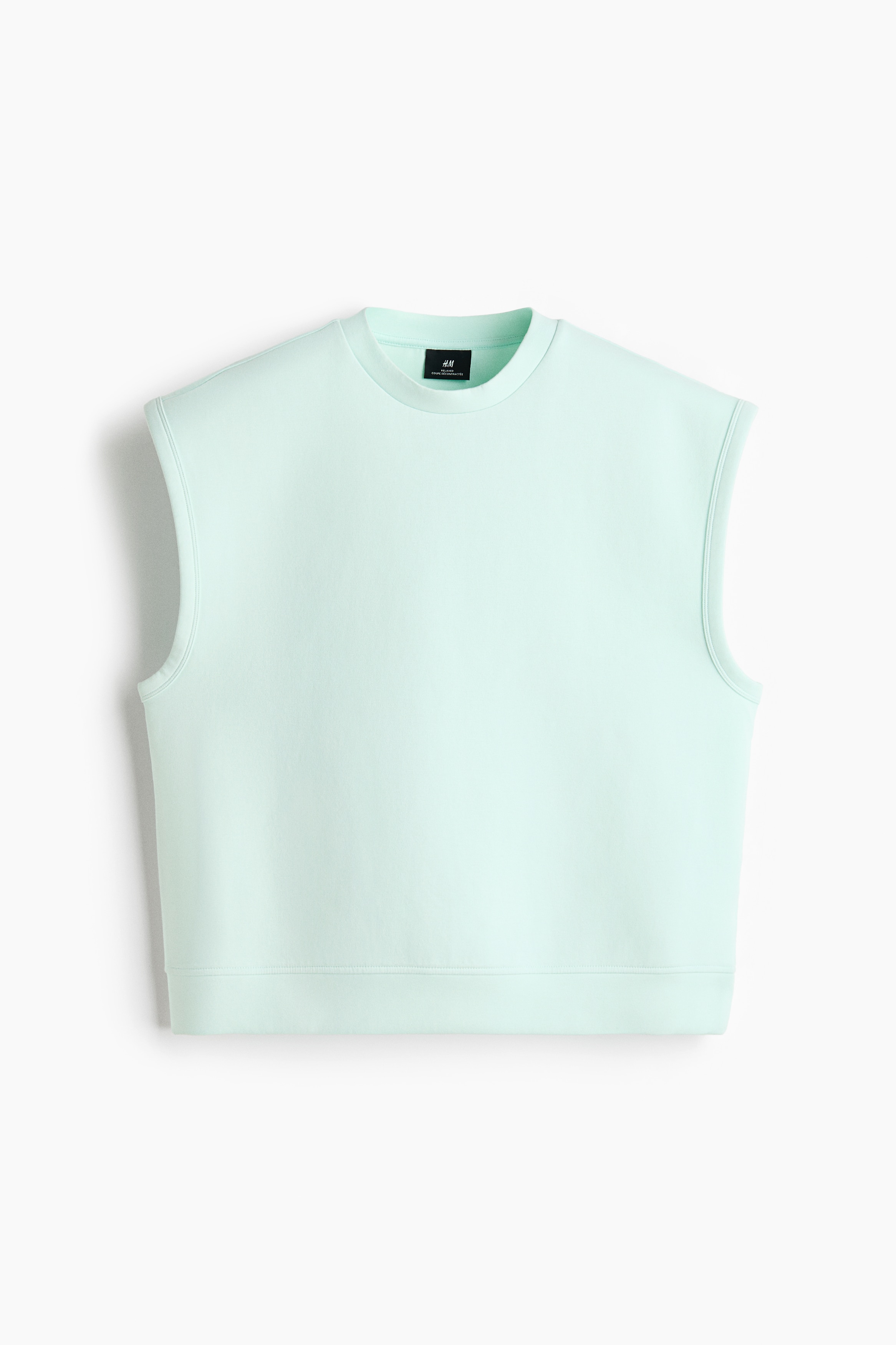 Relaxed-Fit Scuba Tank Top - Mint green/Dark gray/Cream