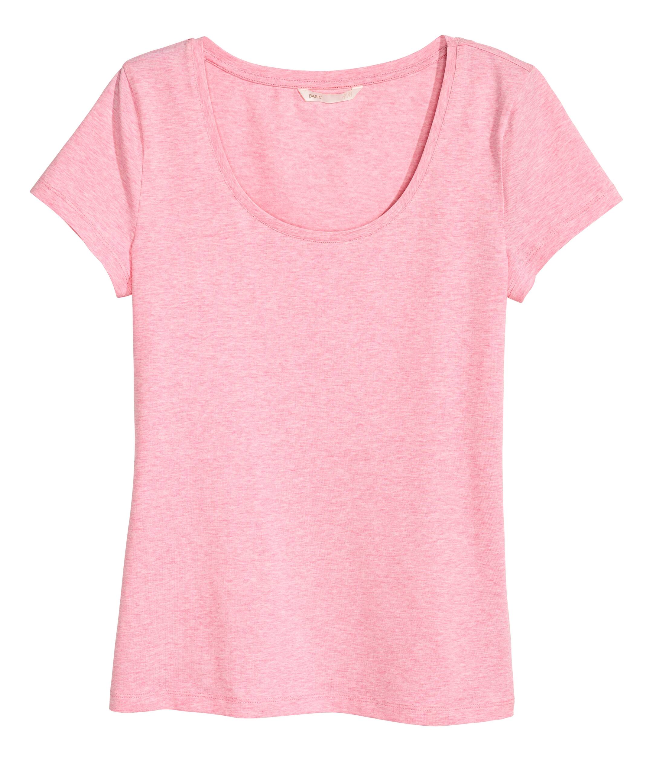 View larger image: Jersey top - Light pink marl - Ladies | H&M GB 1