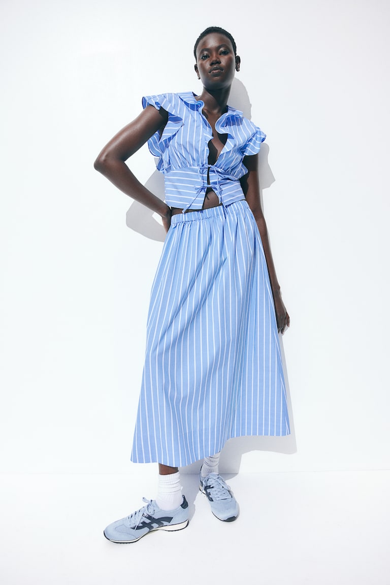 Co Ord H And M Uk Skirts Black Lena Sleeveless Collared Top