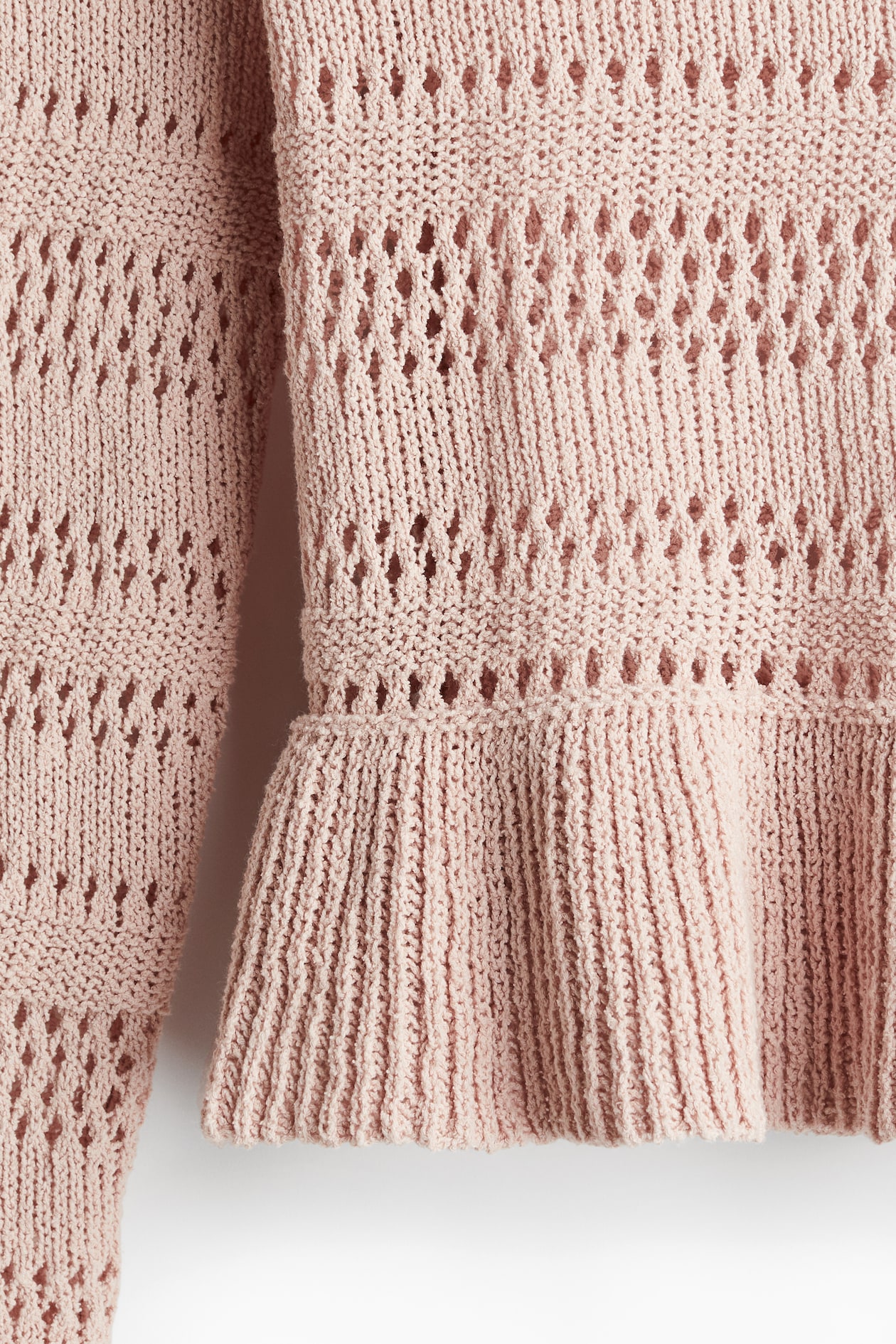 Pointelle-Knit Peplum Sweater - image 2
