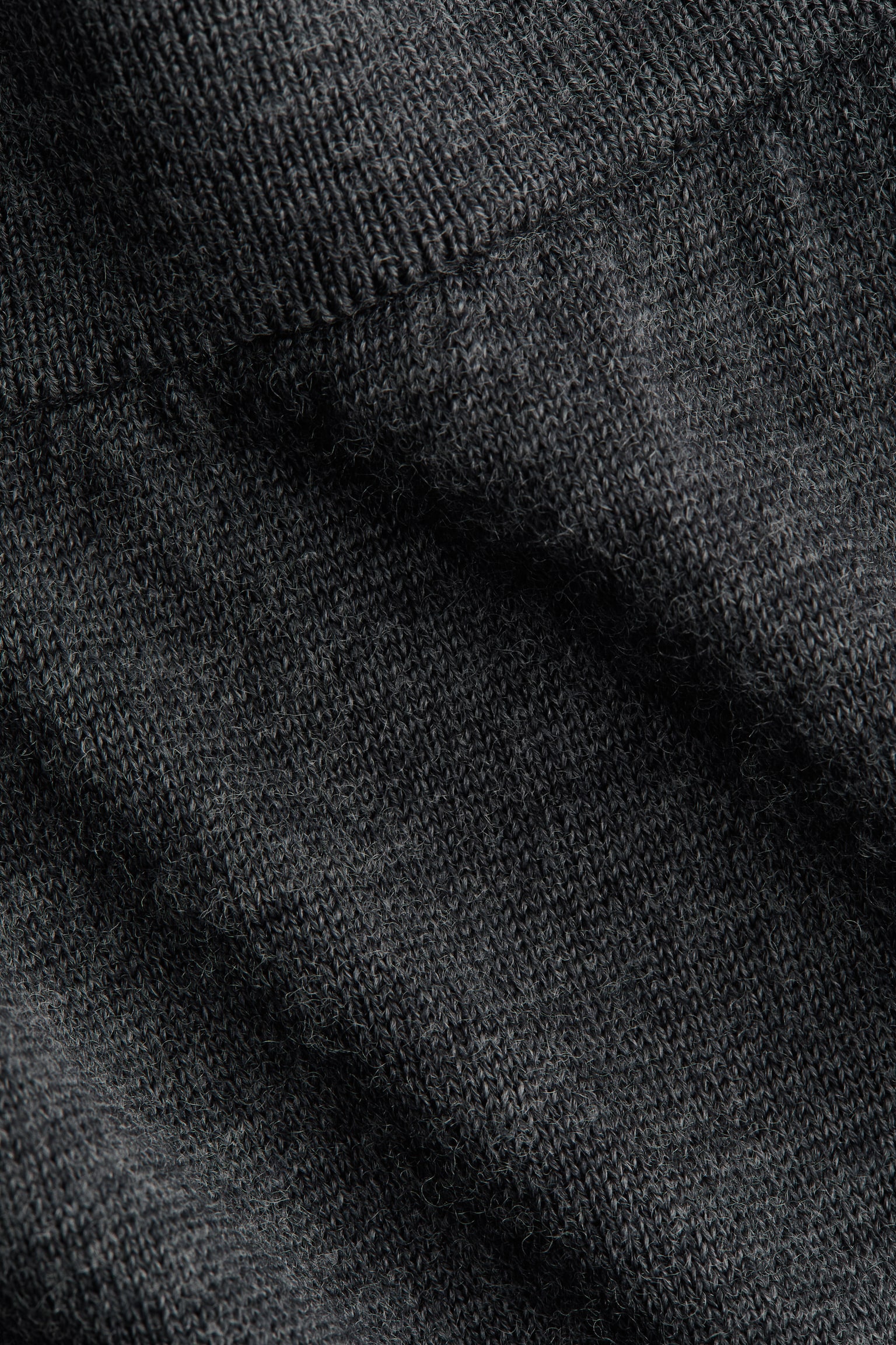 Женские брюки H&M Fine-Knit Merino Wool, цвет: Тёмный серый меланжевый — фото 5