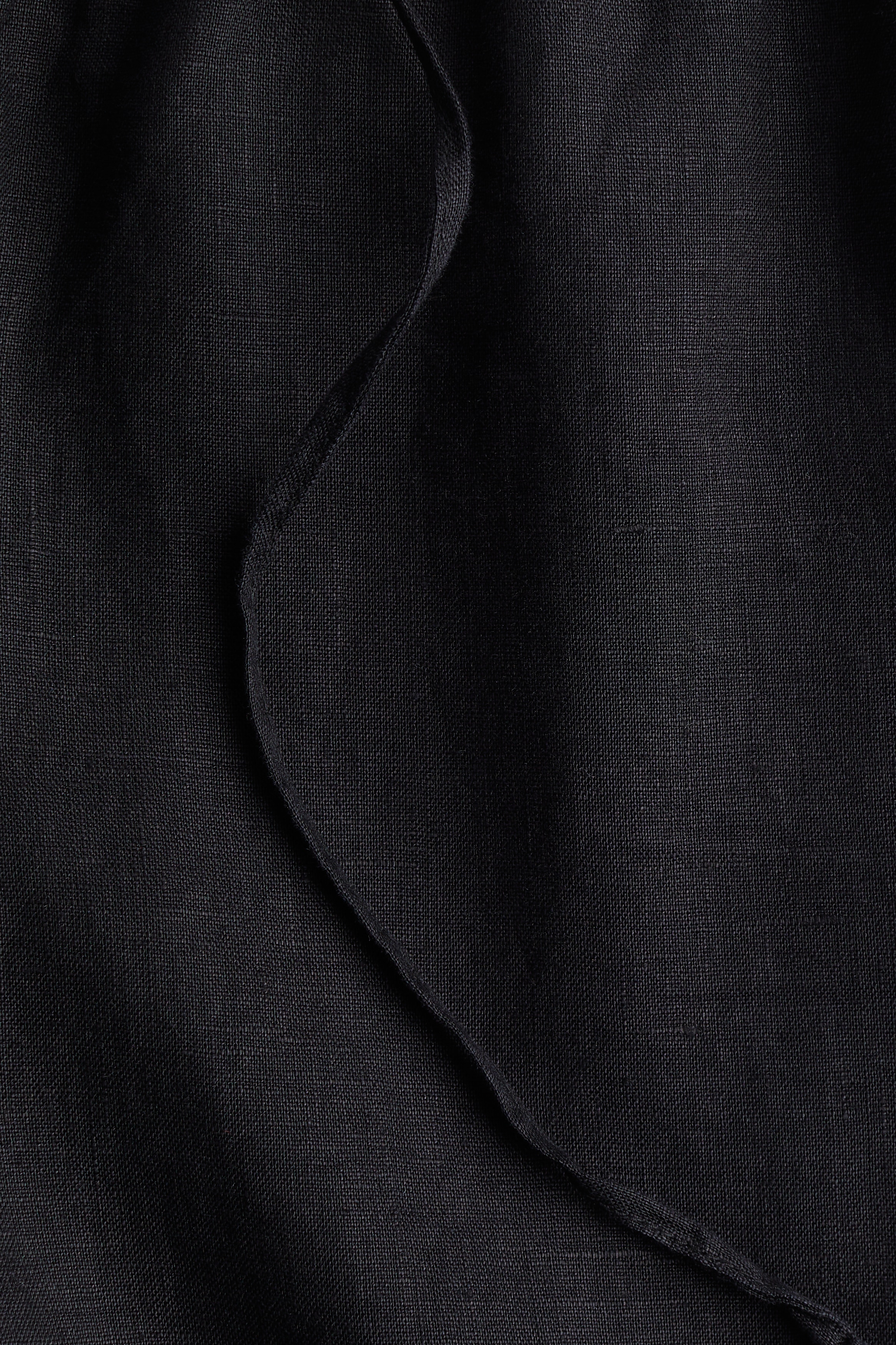 Linen drawstring trousers