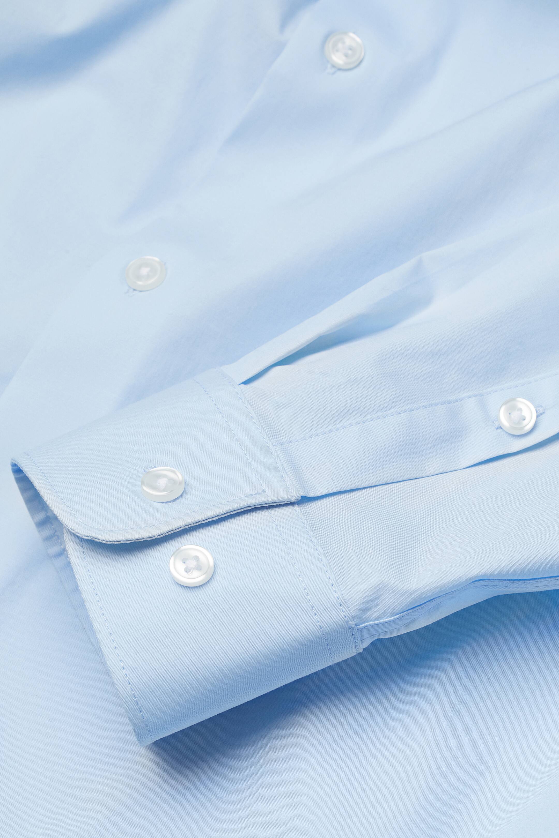 Camicia Azzurra Uomo Slim Fit Elegante