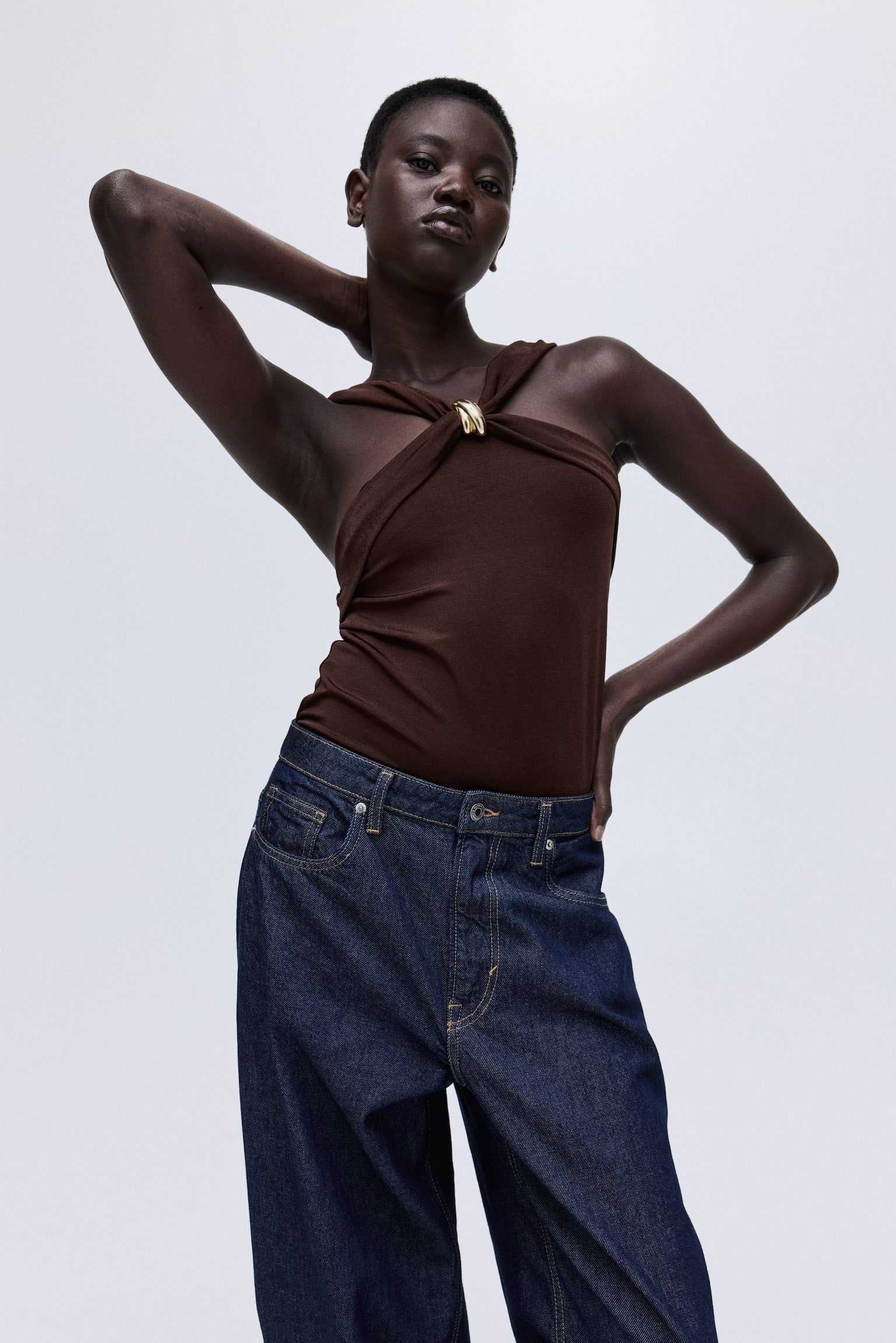 Metal Detaylı Üst - Paslı kahverengi/Zeytin yeşili - 4