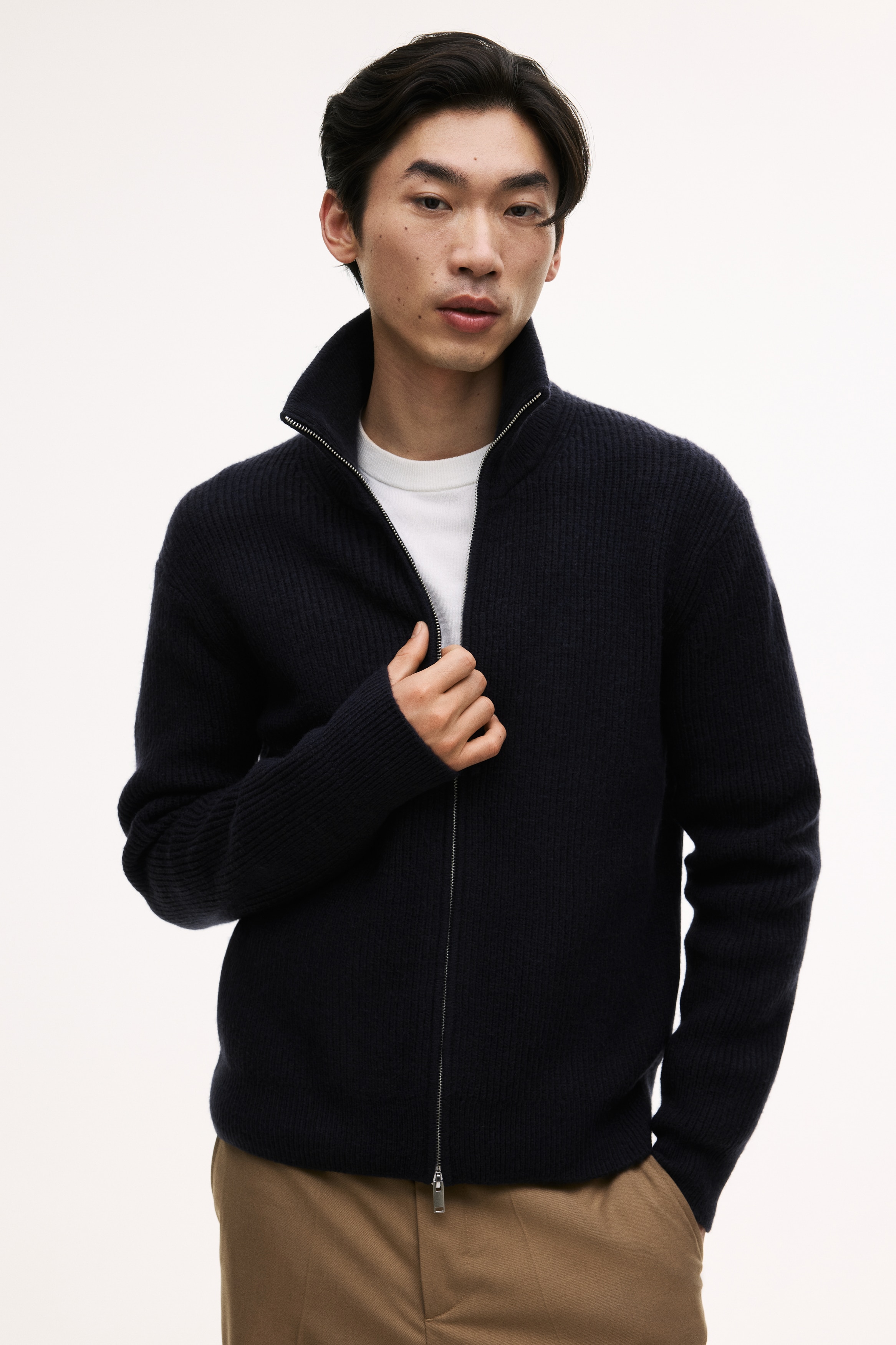 Regular Fit Zip cardigan