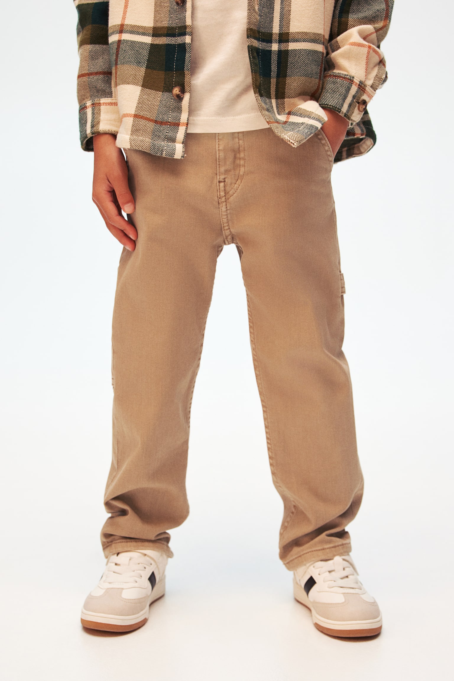 Relaxed Fit Carpenter trousers - Beige/Denim blue - 5