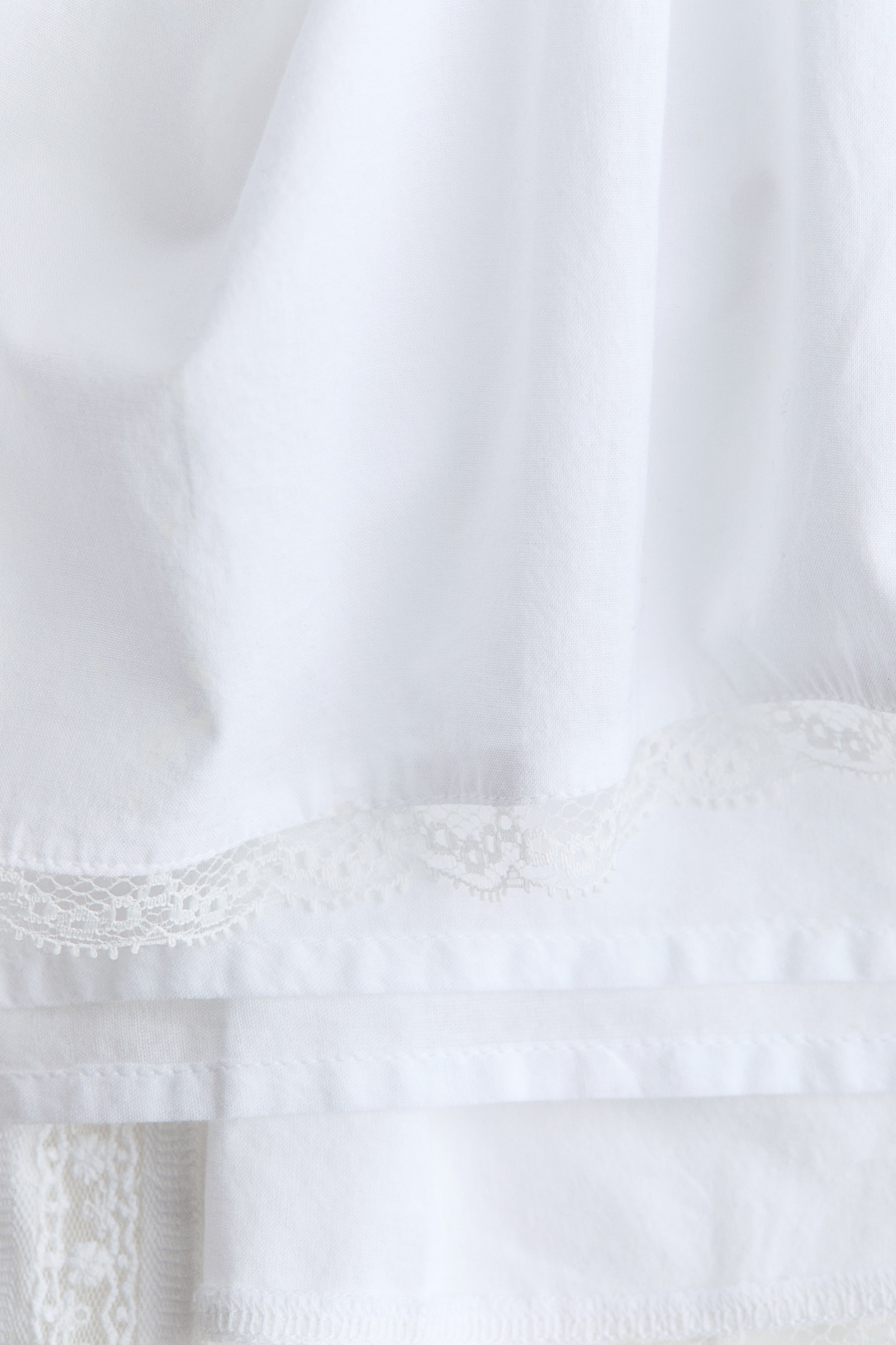 Женские юбки H&M Lace-Trimmed Cotton Skirt — фото 5