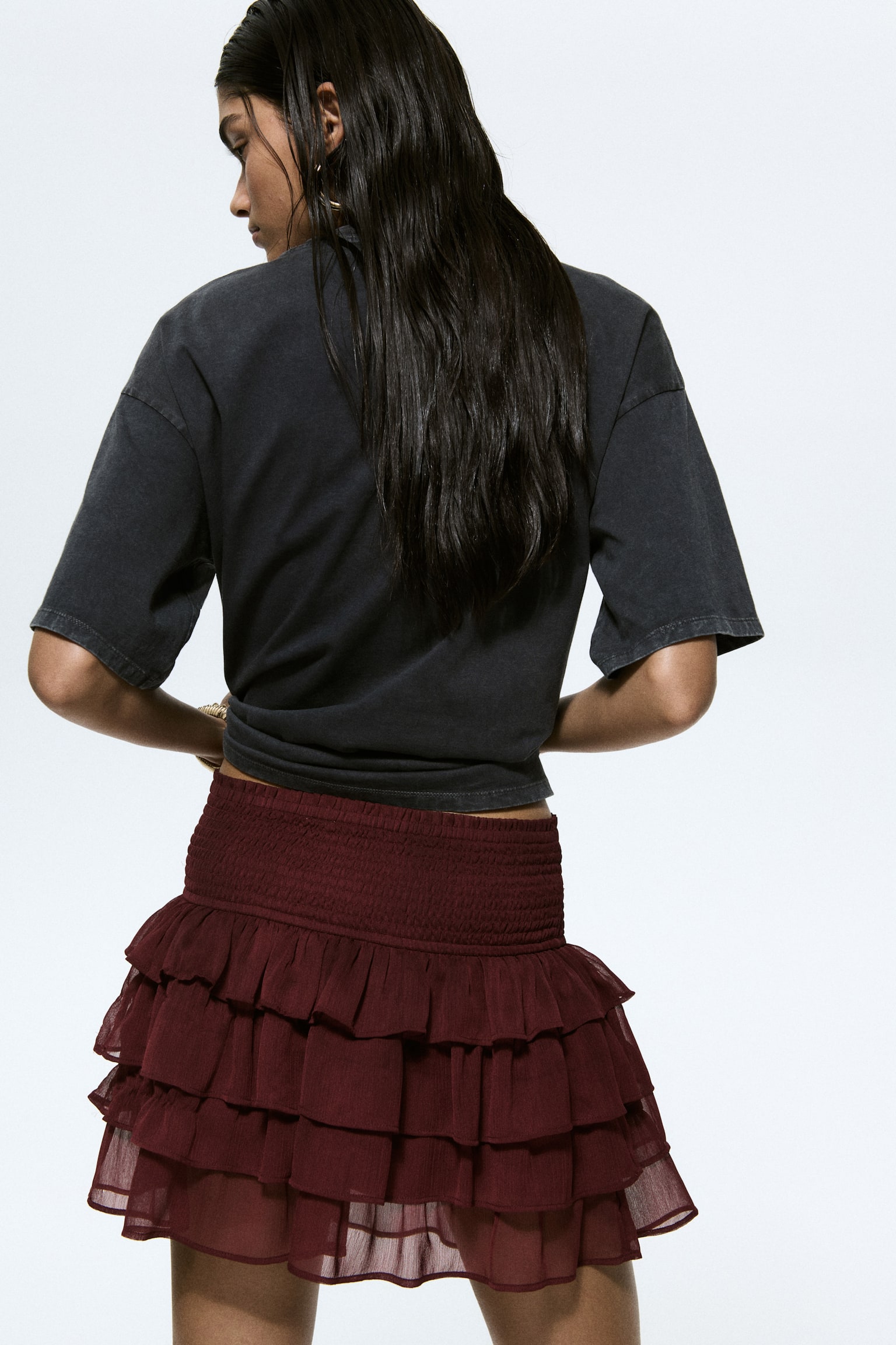 Oversized printed T-shirt - Dark grey/Sunset/Orange/Sunset Bohemian - 3