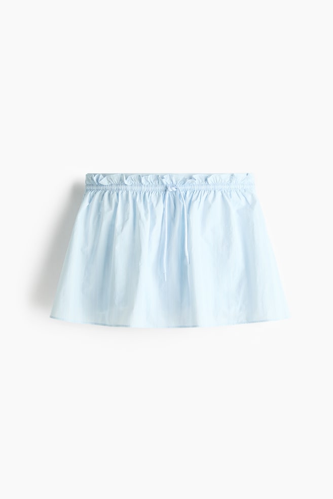 Tennisjupe - Hellblau/Gestreift/Weiss - 1
