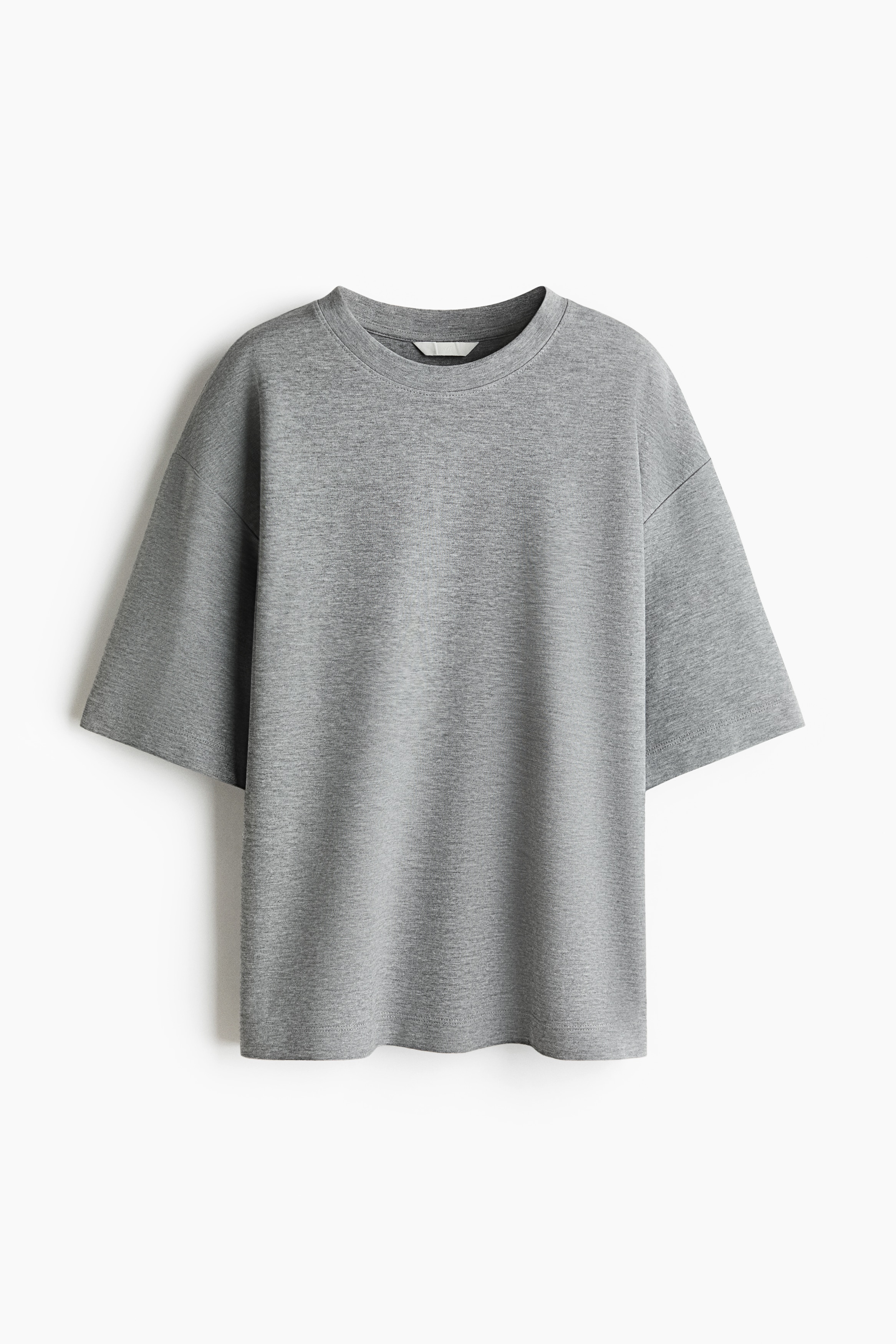 T-shirt en interlock - Gris clair chiné/Blanc/Violet foncé/Rose ancien clair/Violet ancien
