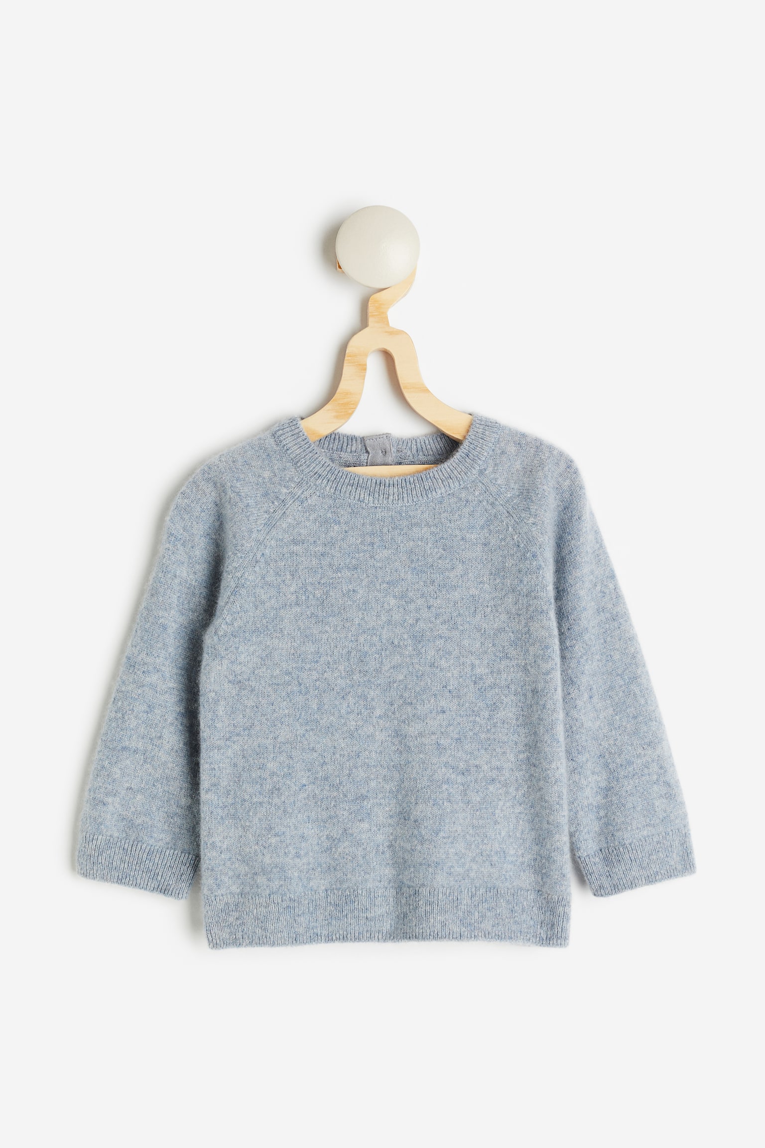 Cashmere jumper - Blue marl/Pink - 1