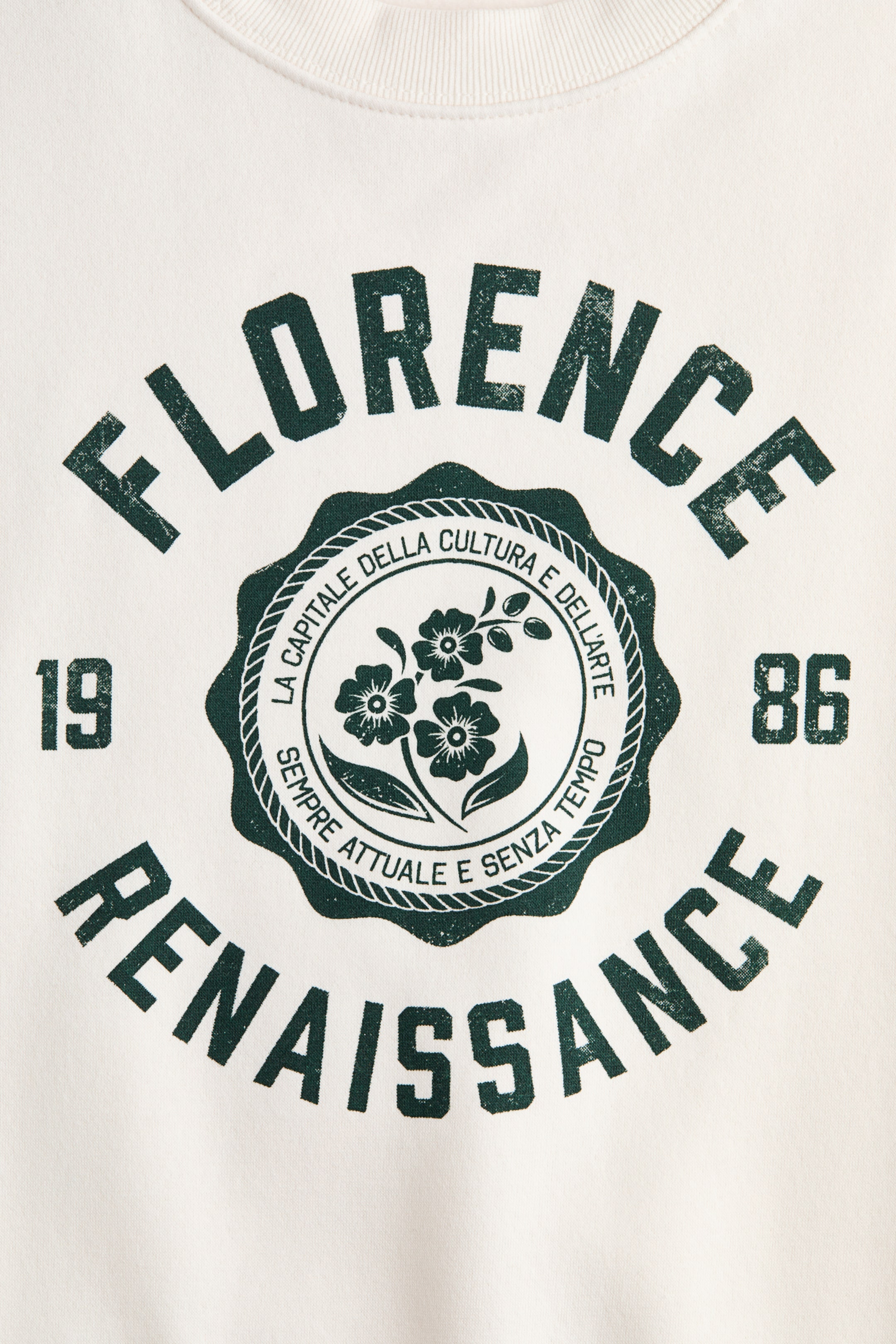 View larger image: Print-motif sweatshirt - White/Florence - Ladies | H&M IN 2