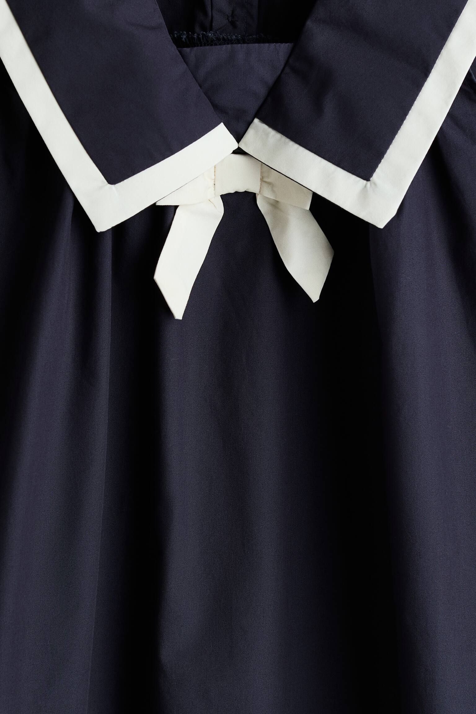 Cotton sailor dress - Navy blue - 2