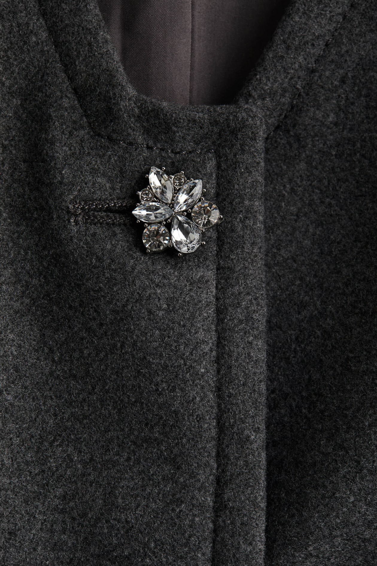 Rhinestone-Button Dress - image 3