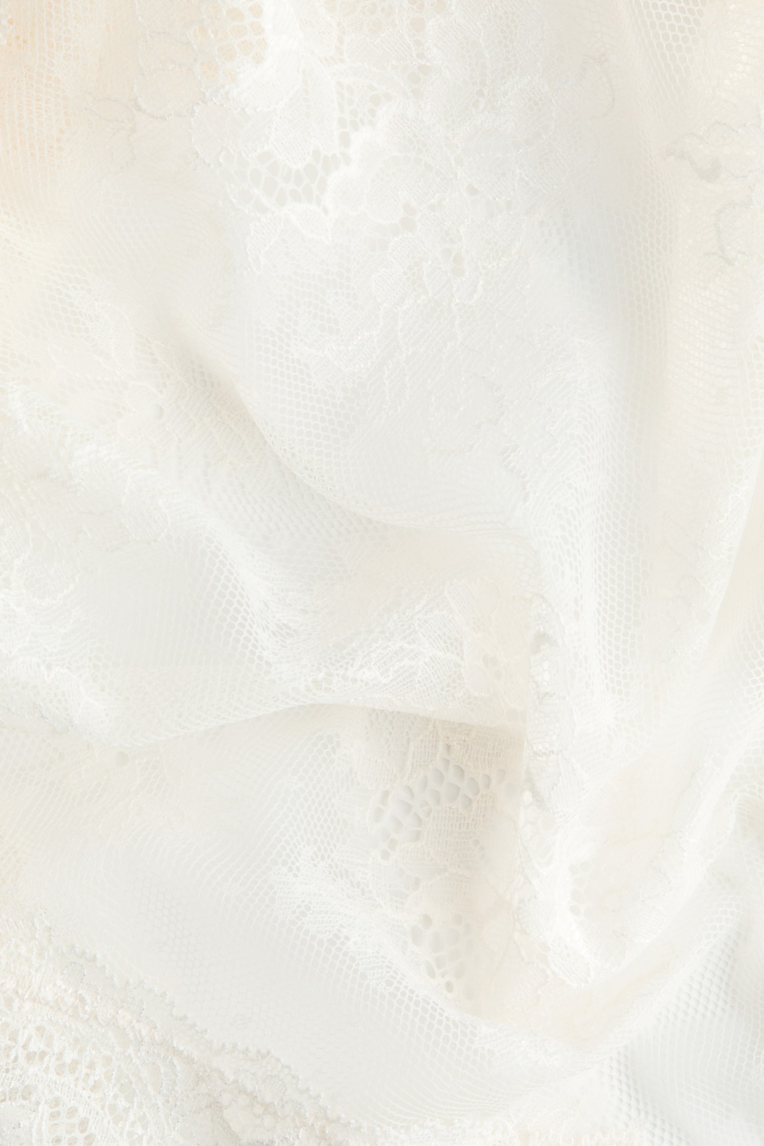 Deep plunge lace body - ホワイト/ブラック - 3