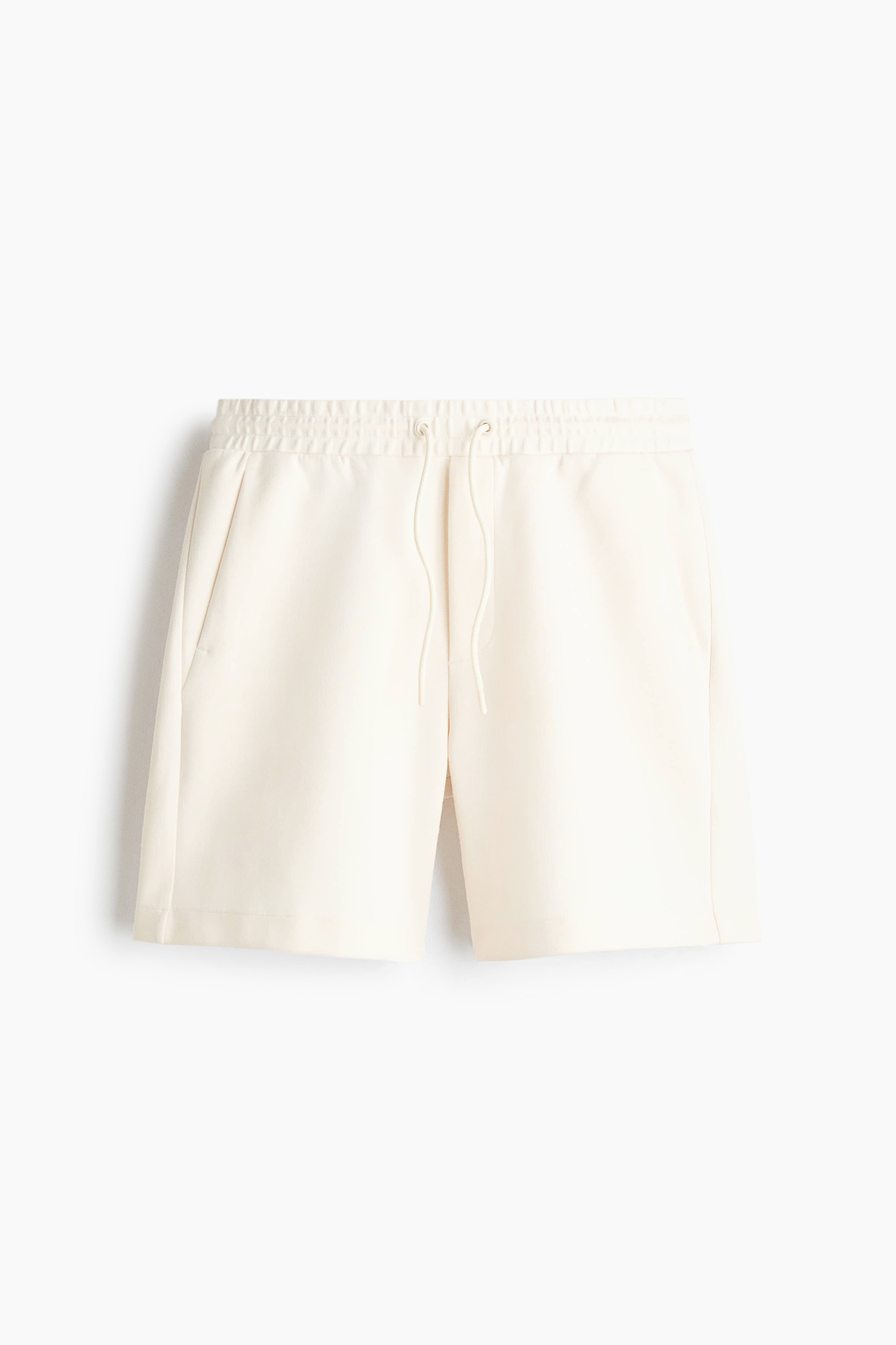 Regular Fit Interlock shorts - Cream/Black