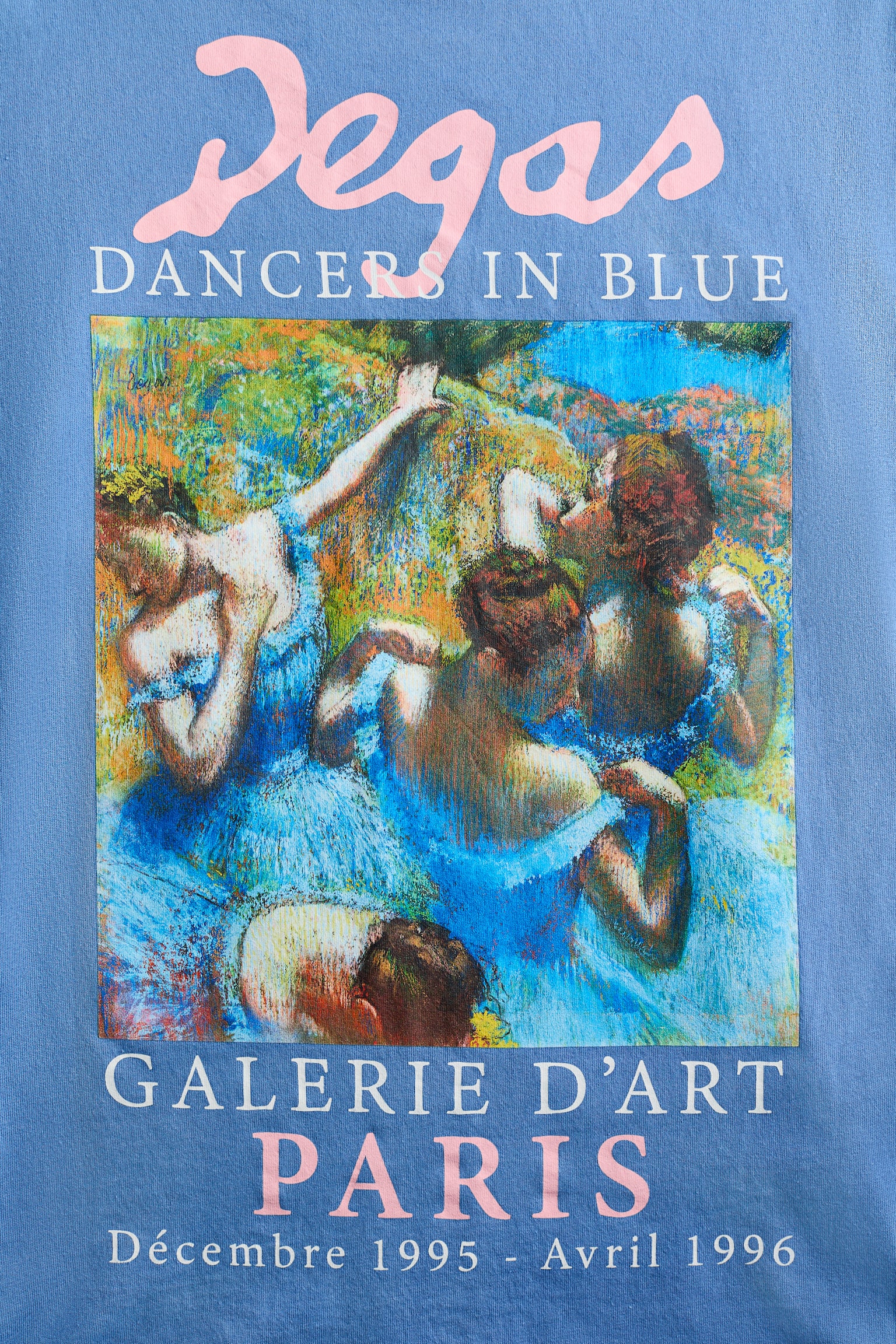 Oversized print-motif T-shirt - Blue/Degas - 2