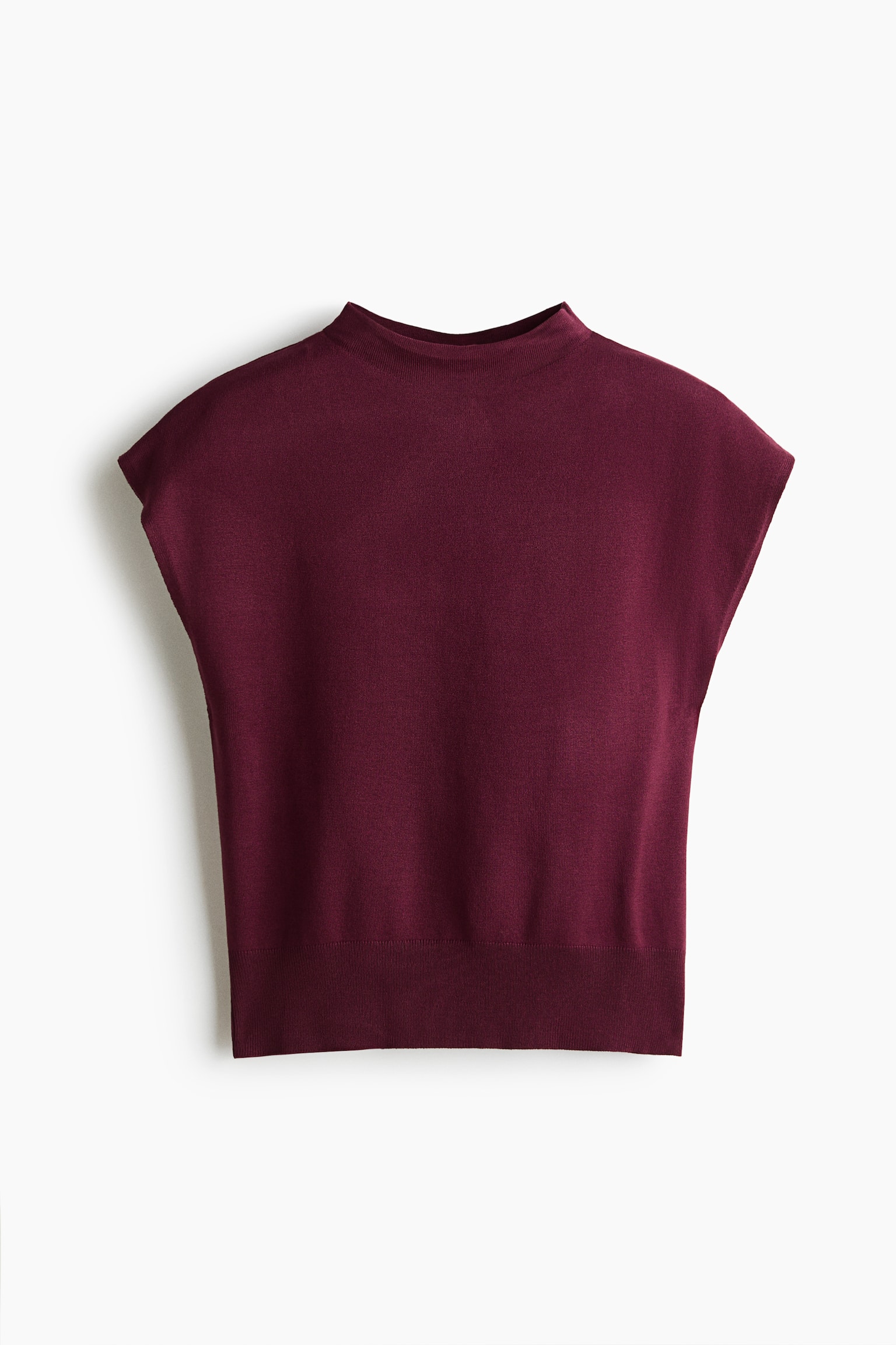 Turtleneck sweater vest - Burgundy/Brown/Navy blue