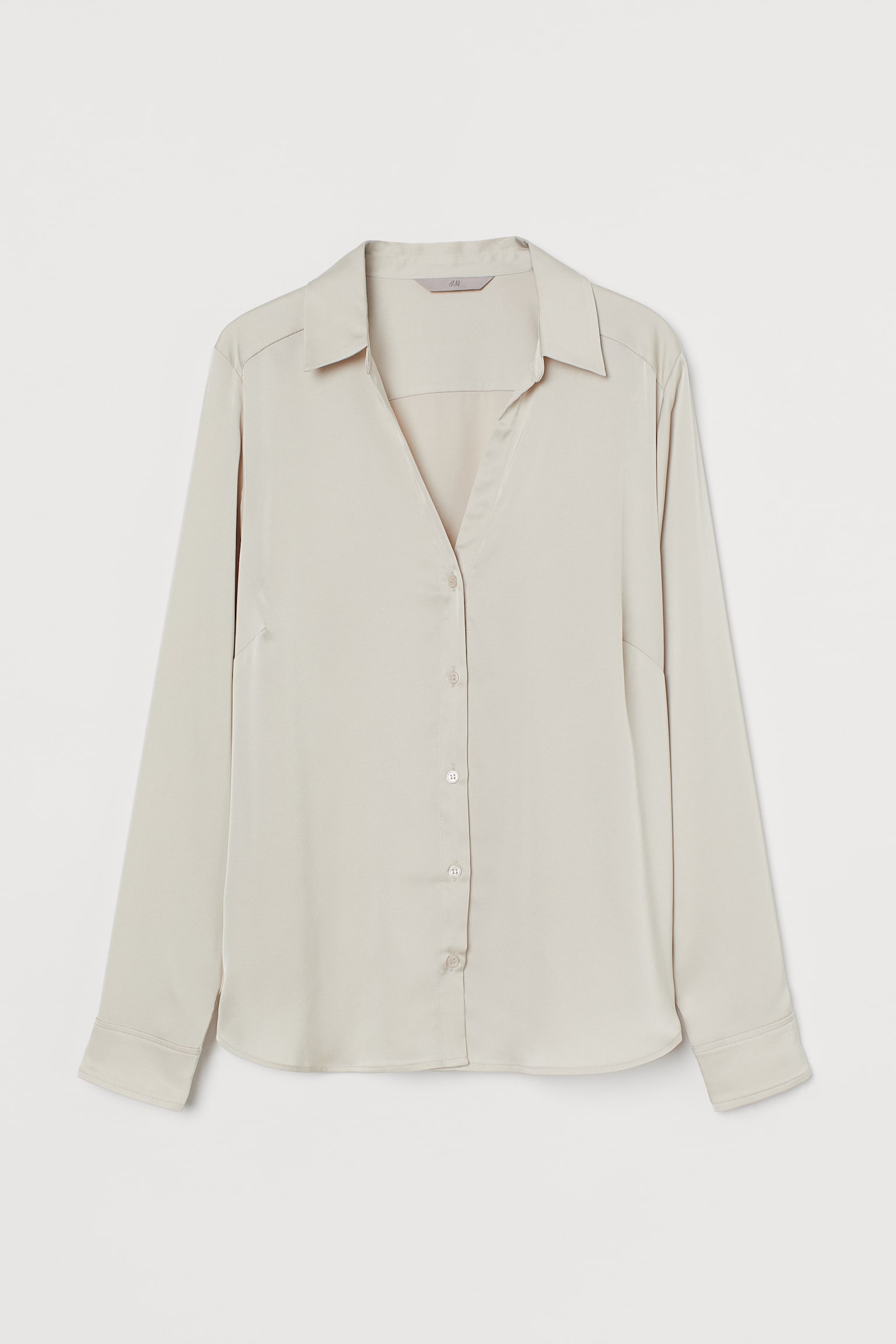 V-Neck Blouse - Light beige/Red/Black/Dark blue/Beige/leopard print/Cream/Mustard yellow/Dusty blue/Black