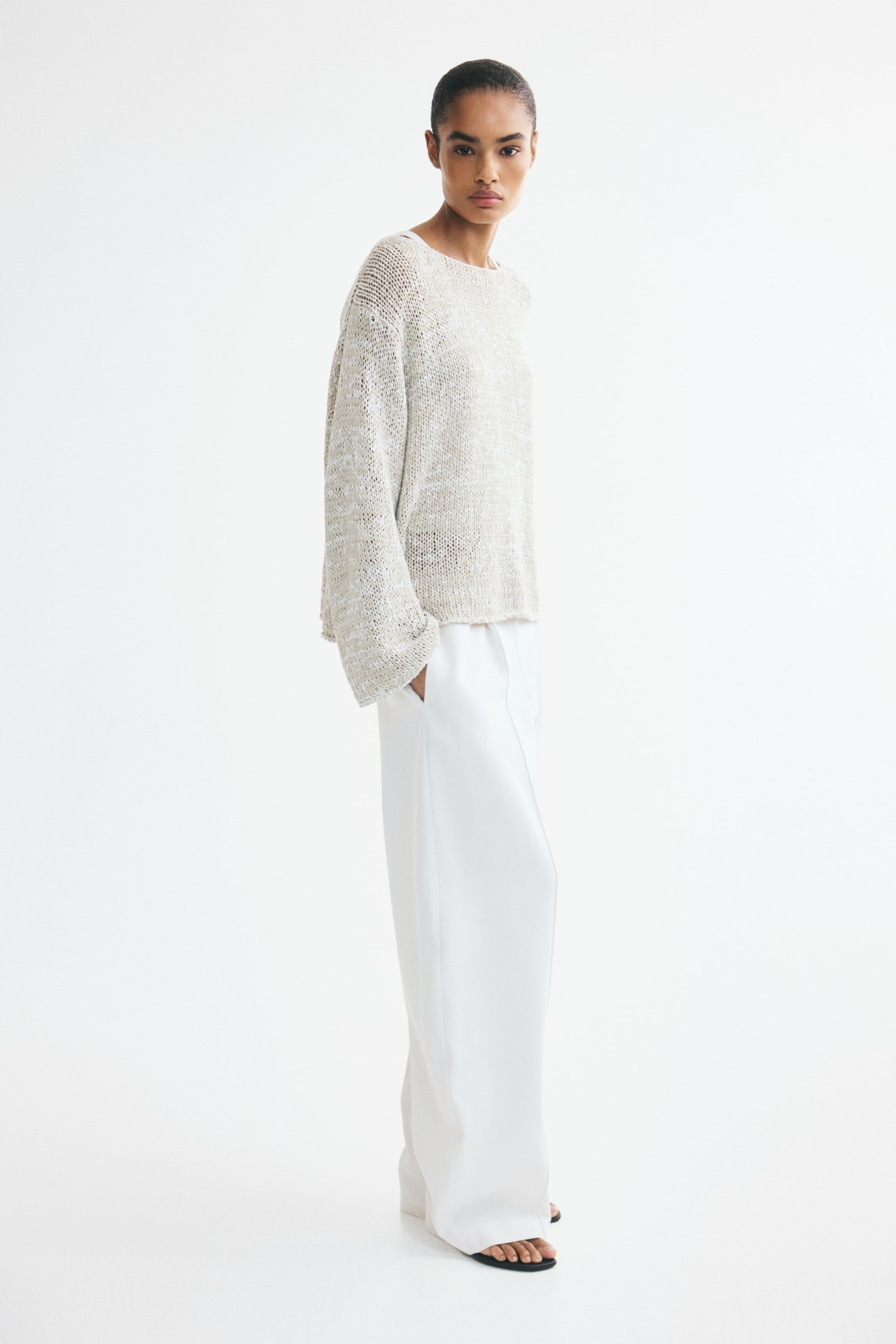 Женские свитеры H&M Oversized Textured-Knit Sweater — фото 5
