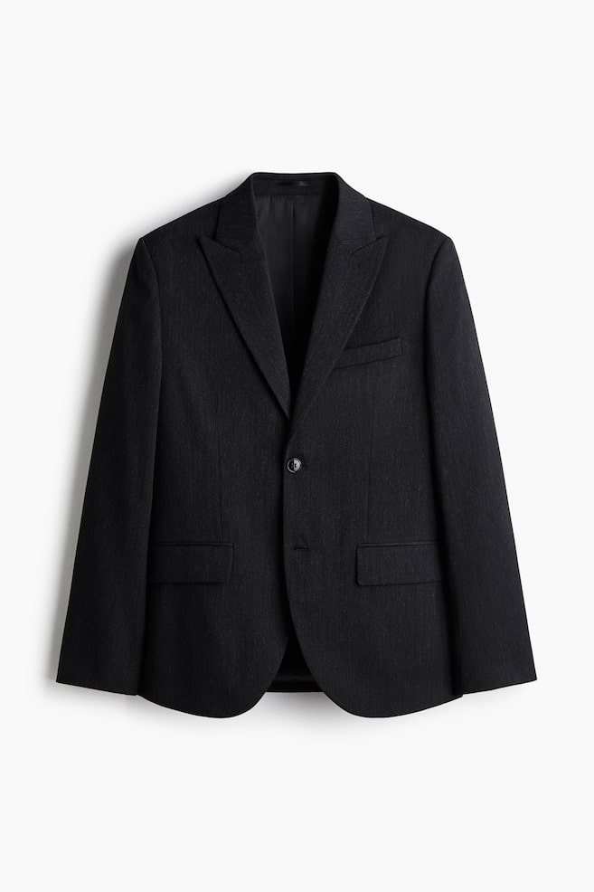 Regular-Fit Single-Breasted Jacket - Dark gray/Gray/plaid - 1