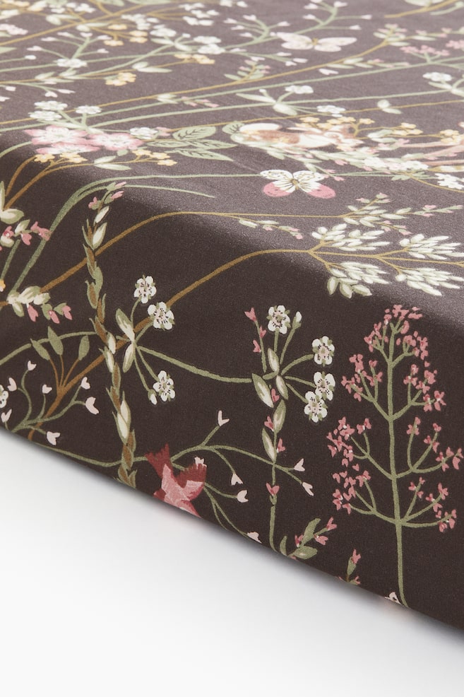 Patterned cotton fitted sheet - Brown/Bambi/Pink/Bambi/White/Bambi/Light blue/Bambi - 1