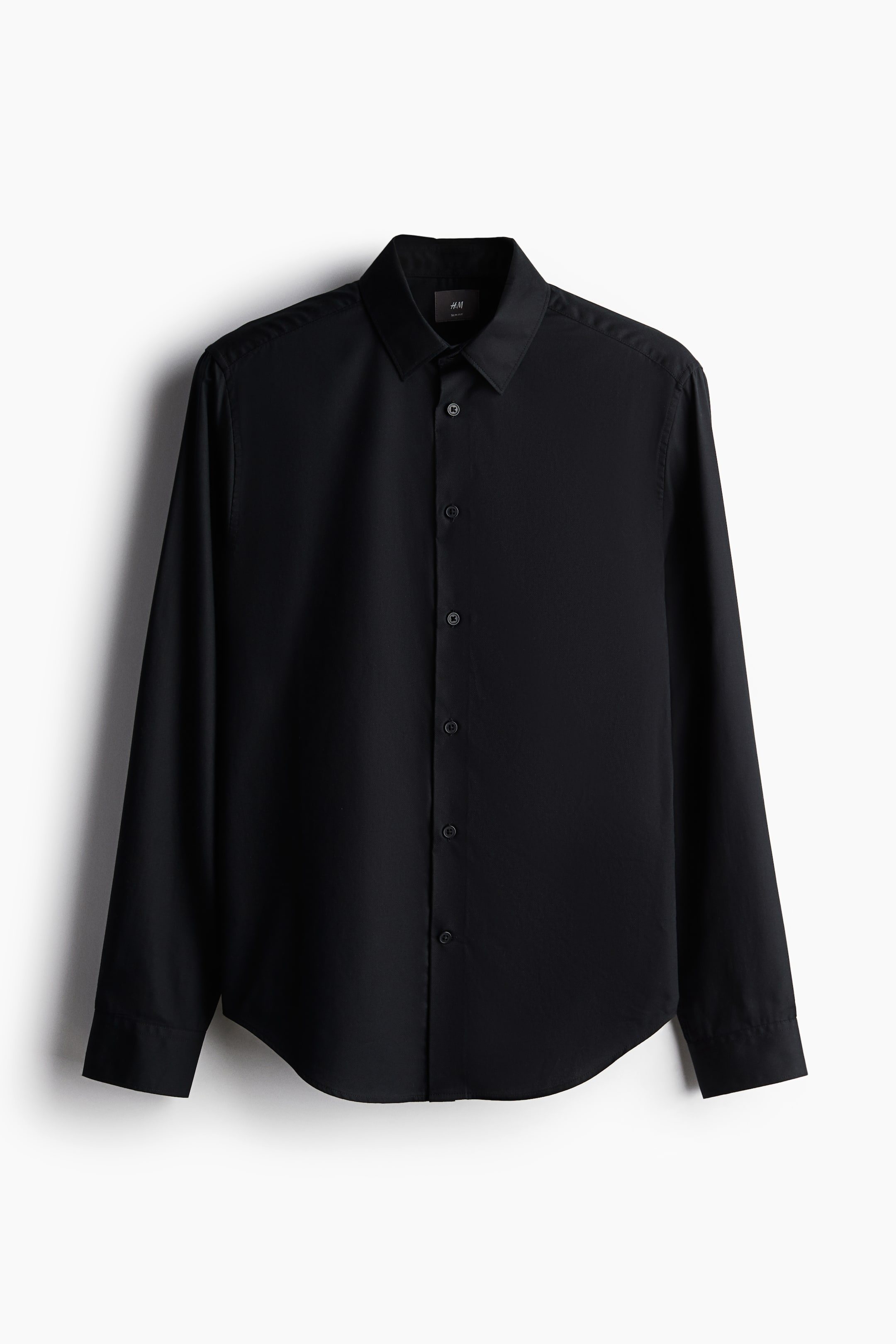 Slim Fit Shirt - Black - Men | H&M GB 7