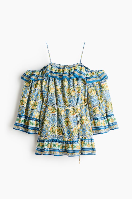 Женские платья H&M Open-Shoulder Dress with Tie Belt