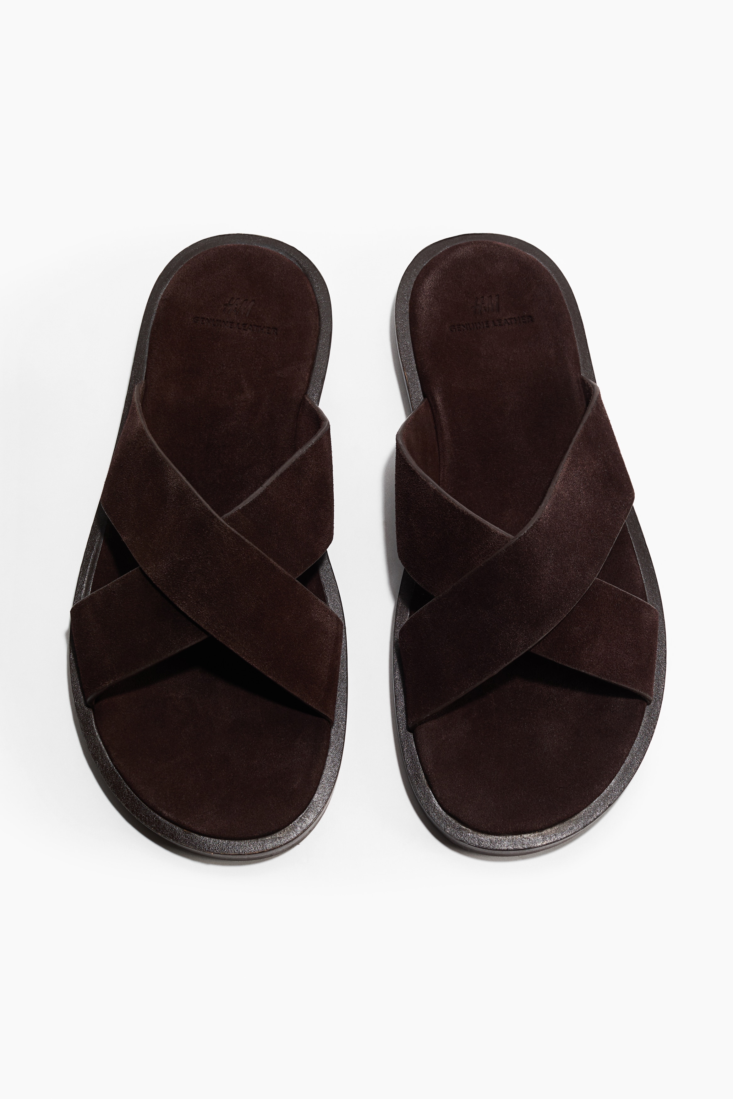 NWT H&M Premium Selection Leather Flip-Flops Sz 10/41 (dark Brown) bf2754e71464947ef5e3ba1f21f153  main image 3
