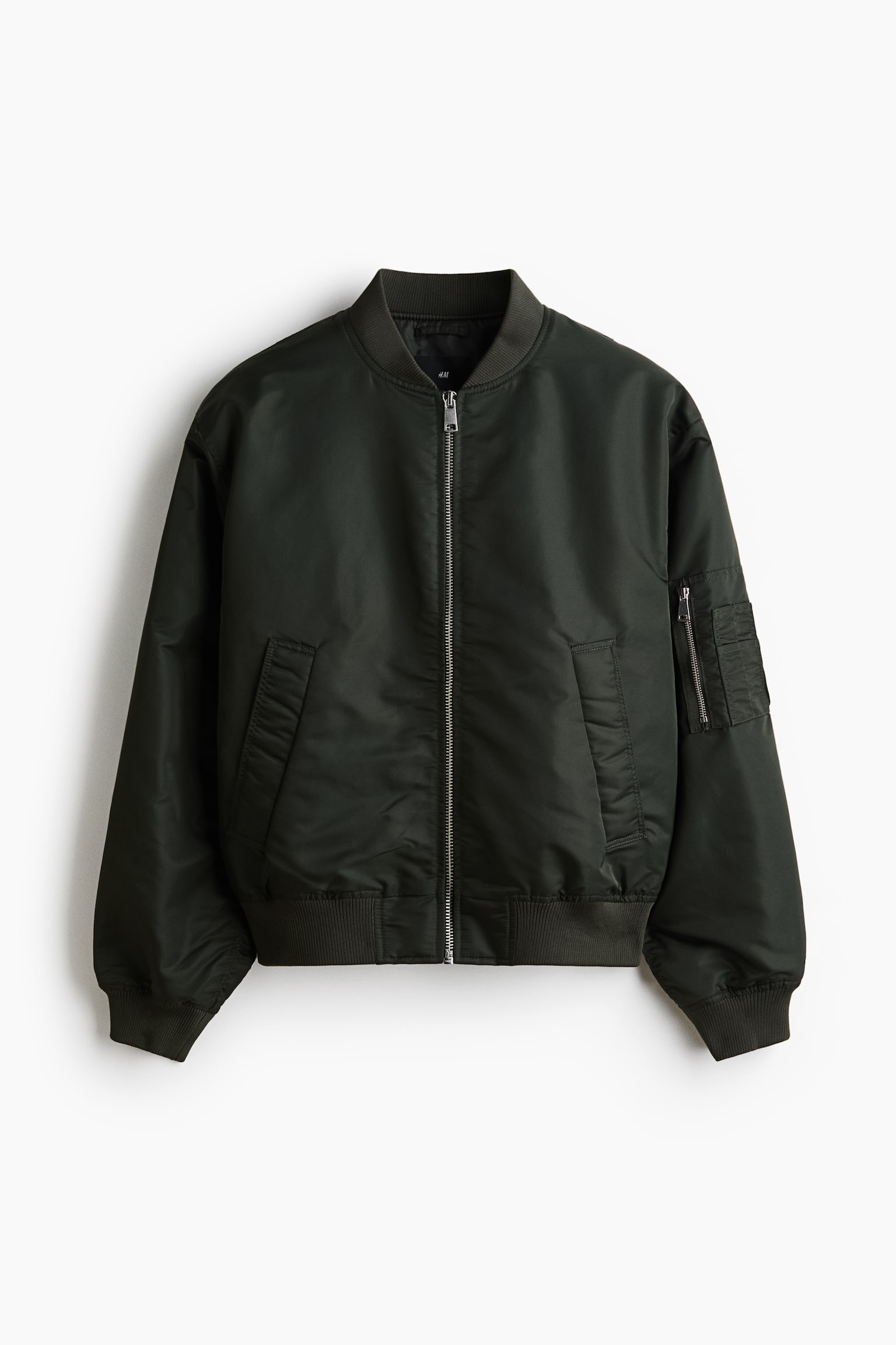 Cazadora bomber acolchada - Verde oscuro/Negro