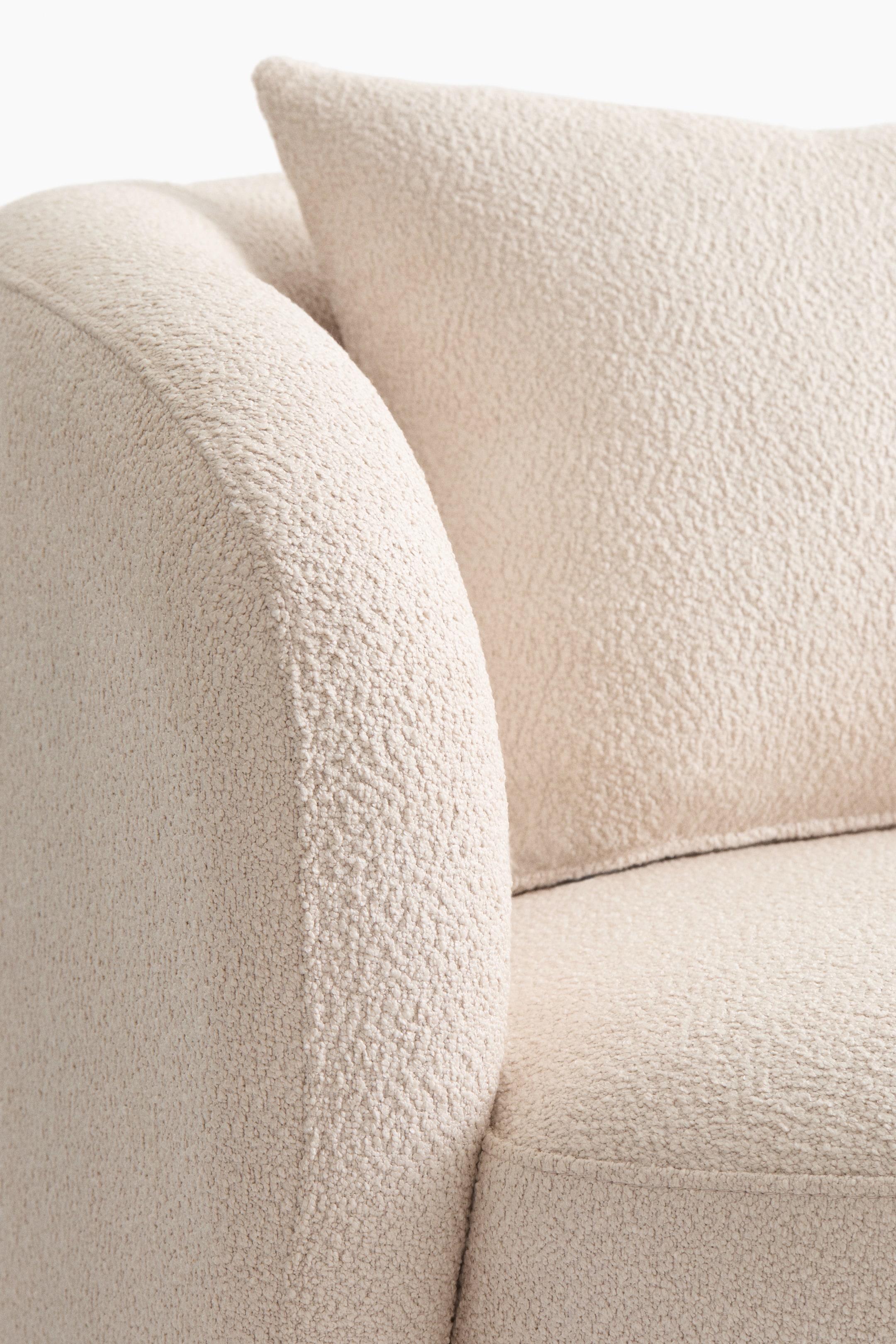 Visa större bild: Bouclé Loungestol - Polyester, Beige - H&M HOME - Home All | H&M SE 6