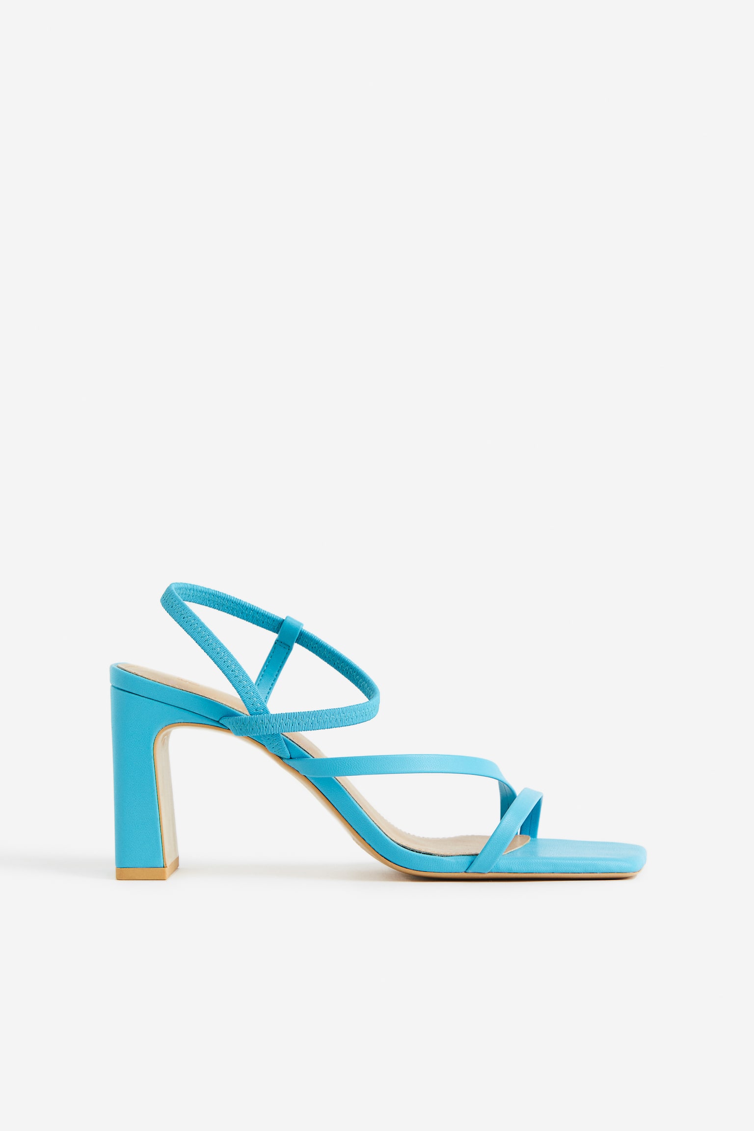 Heeled Sandals - Turquoise/Black/Pink - 1