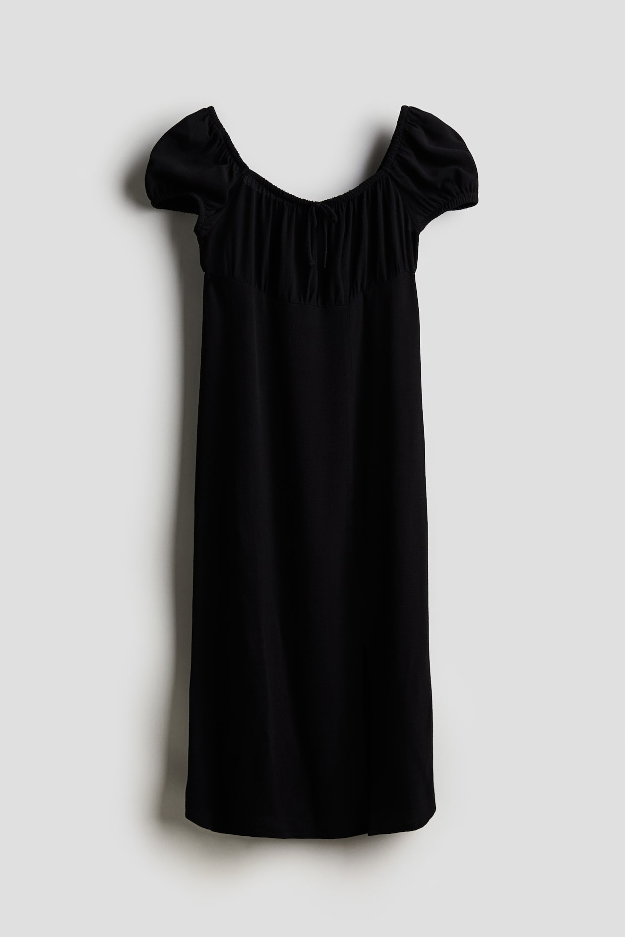 h&m puff sleeve midi dress Black Puff-sleeved midi dress for kids