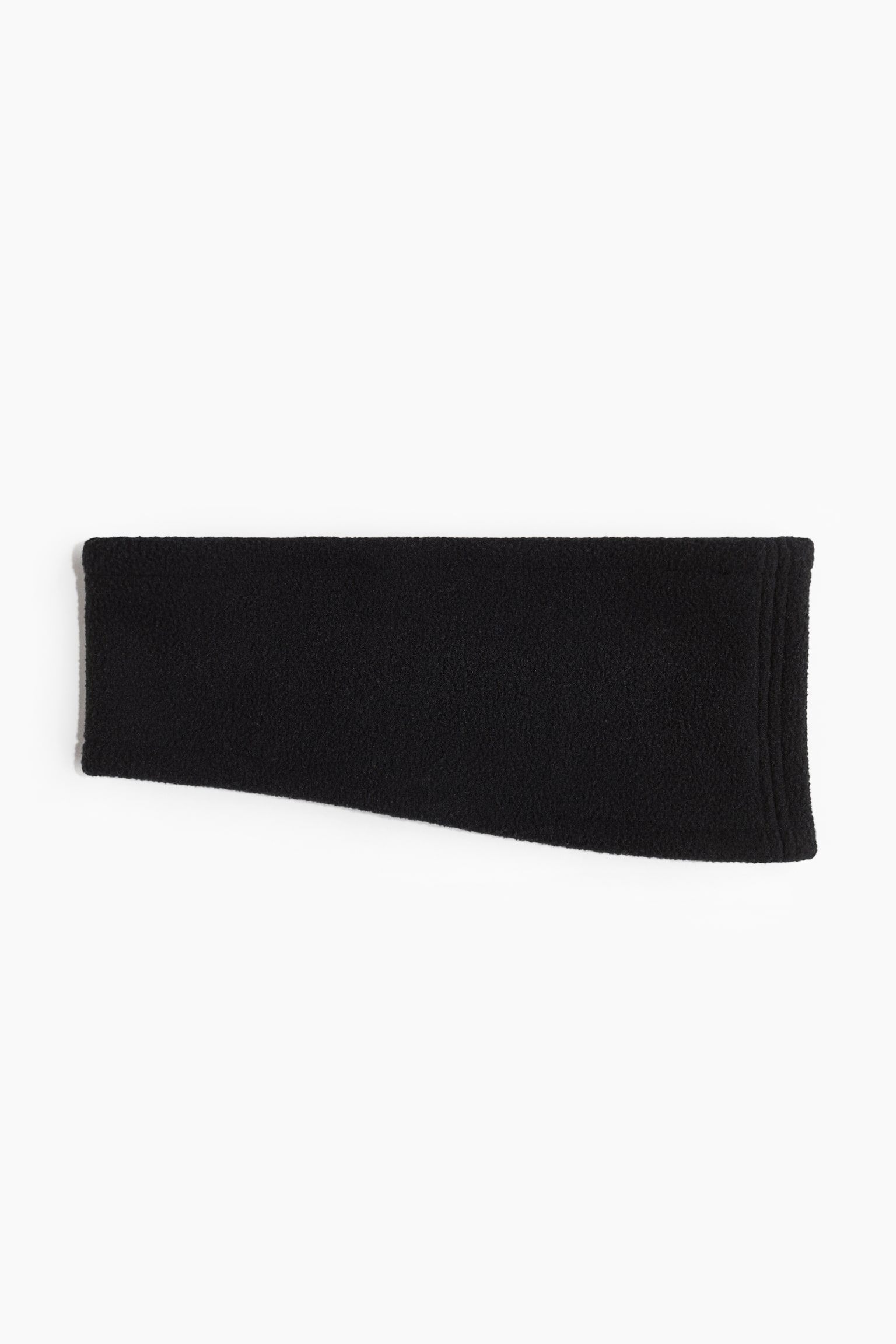 Fleece sports headband - Black/Beige - 1