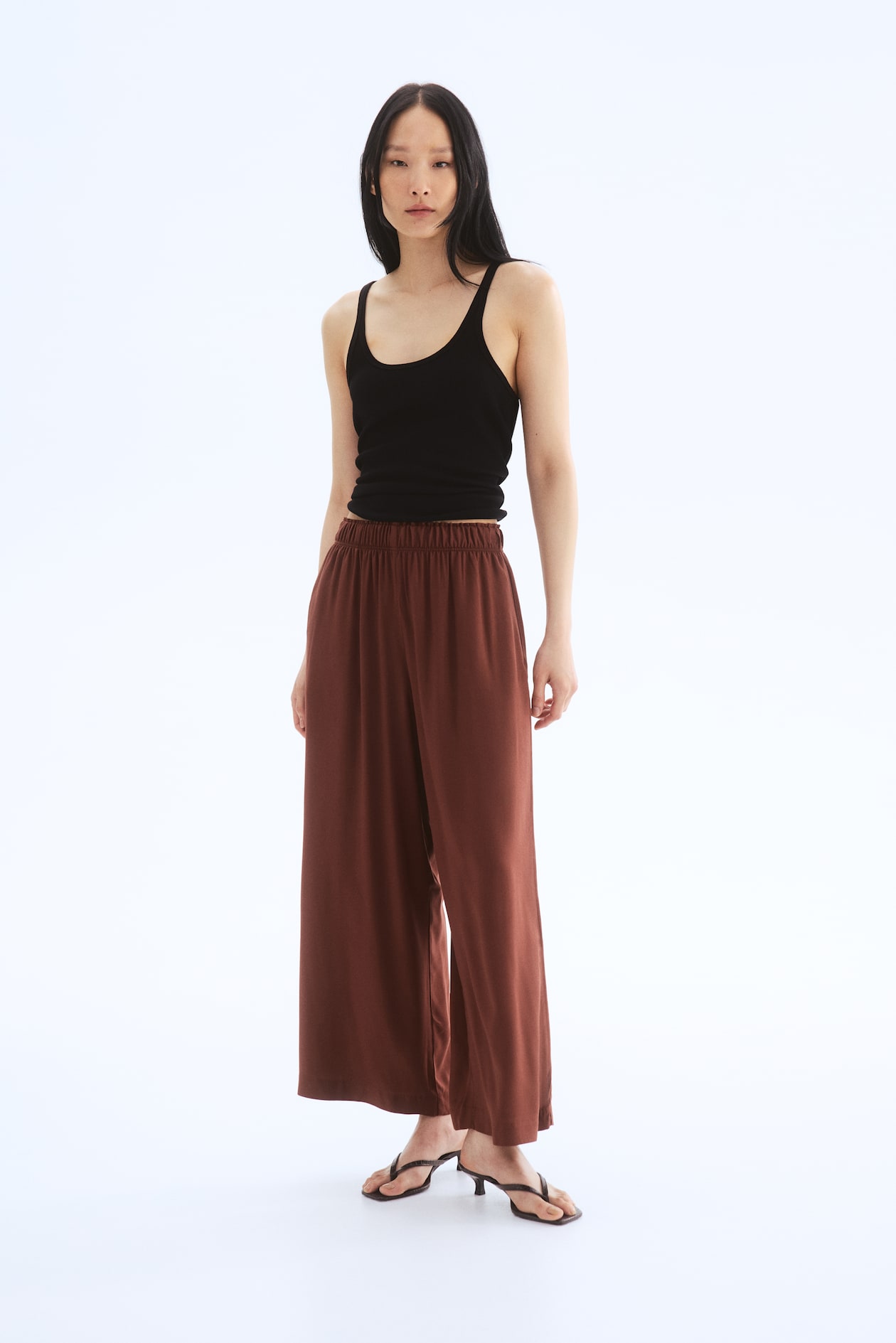 Cropped Pull-On Pants