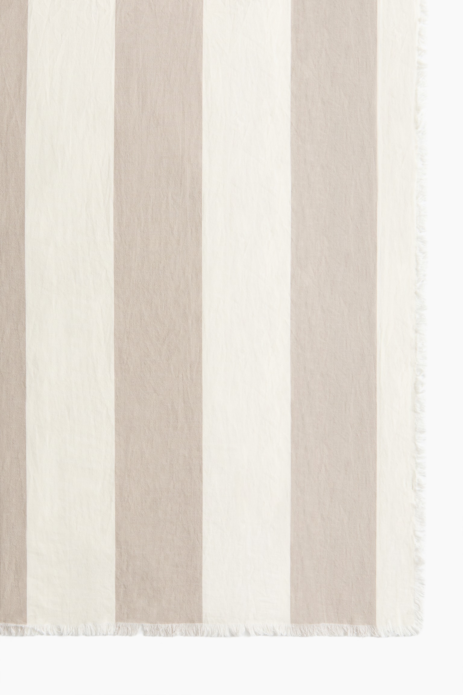 Striped cotton bedspread - Beige/Cream/Pink/Cream - 3