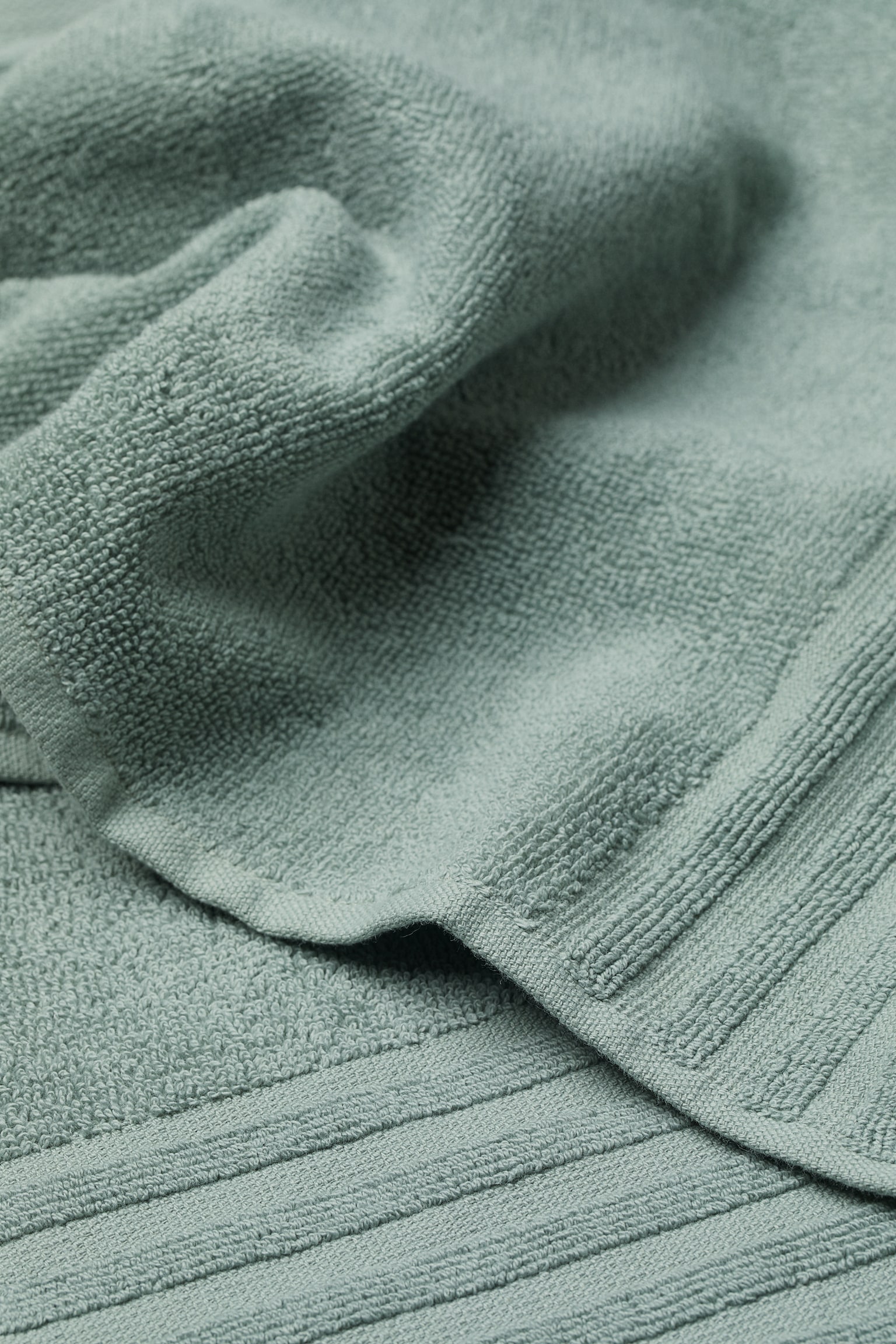 2-pack cotton guest towels - Sage green - 3