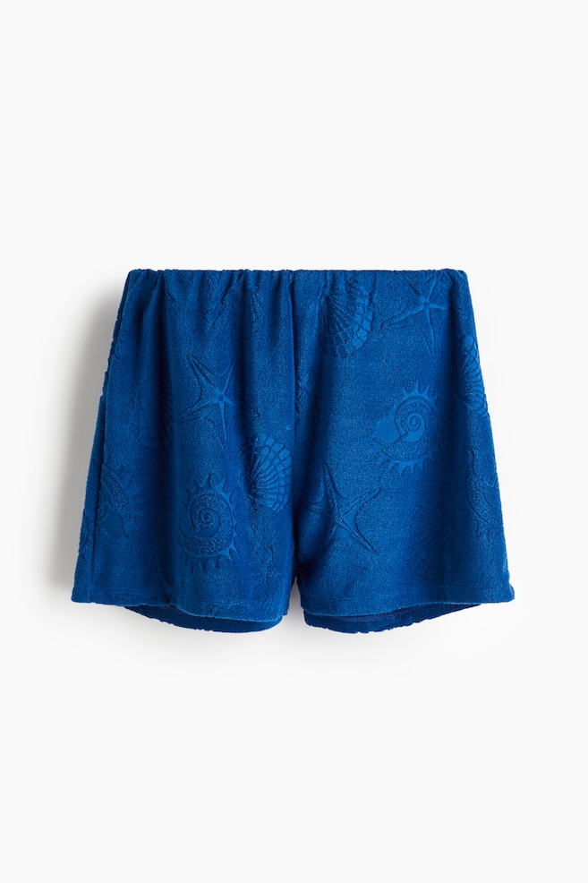 Shorts aus Frottee - Blau - 1