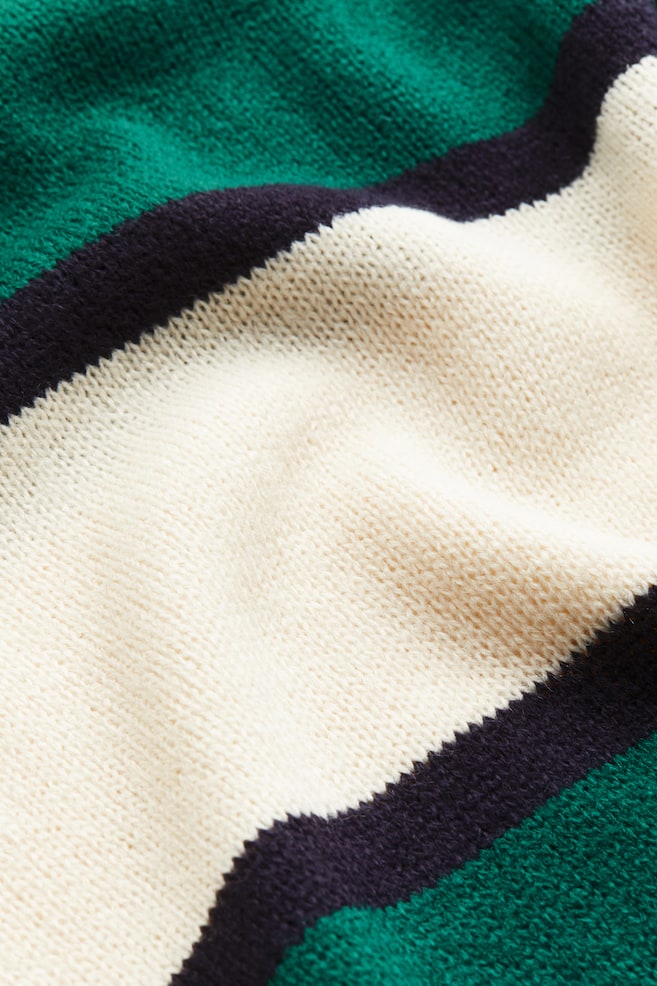 Jacquard-knit jumper - Dark green/Striped/Cream/Striped/Cream/Striped/Cream/Striped/dc/dc/dc - 3