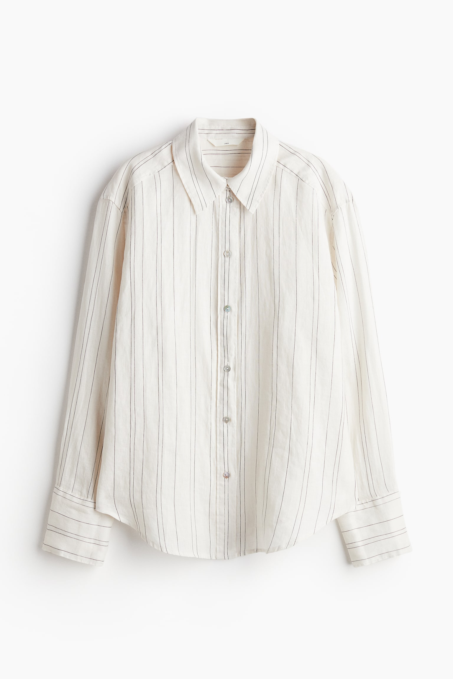 Linen Shirt - Cream/Pinstripe/White/Pale yellow/Grey marle - 2