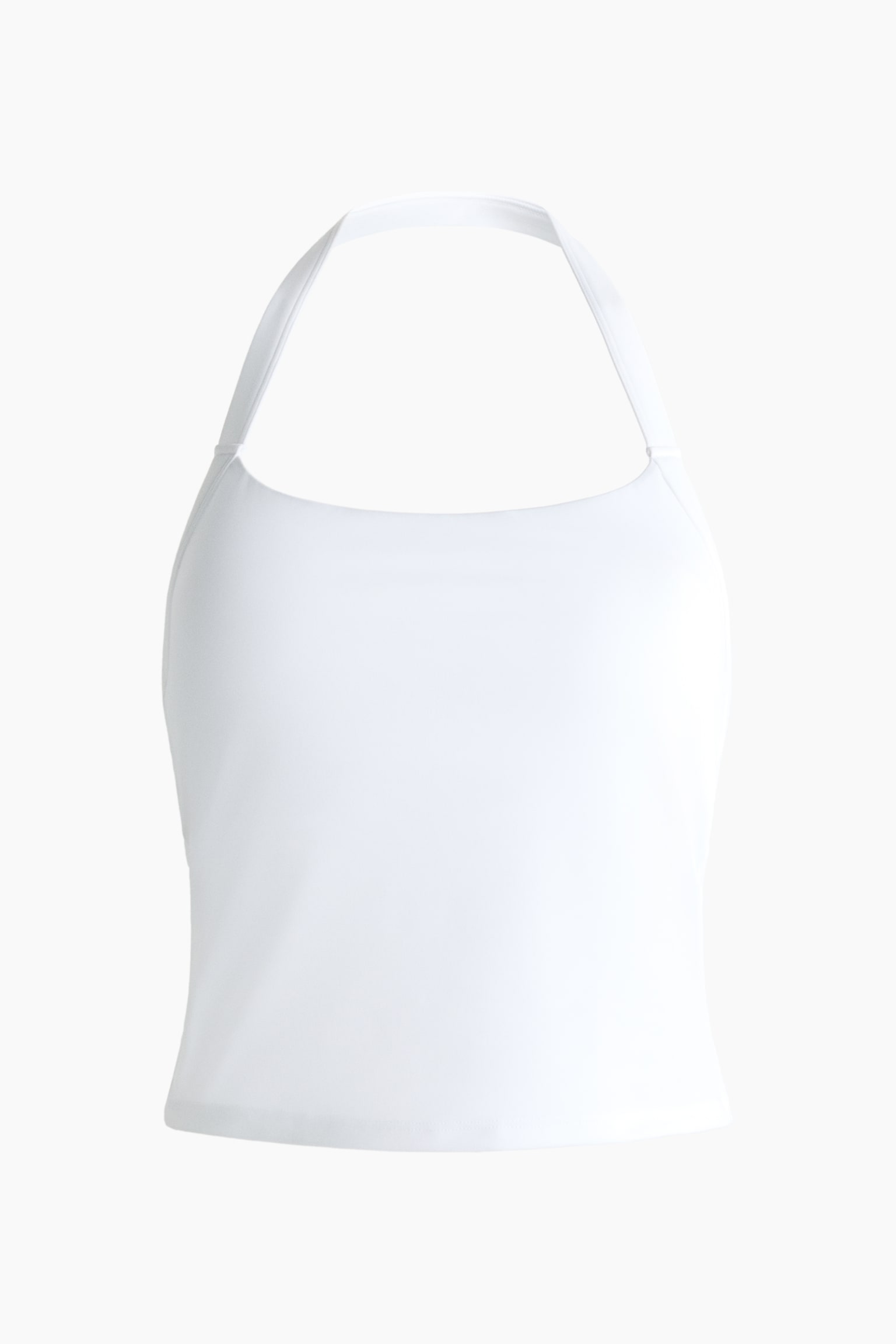 Halterneck sports vest top with SoftMove™ - White/Choco mocha/Black/Sky blue - 1