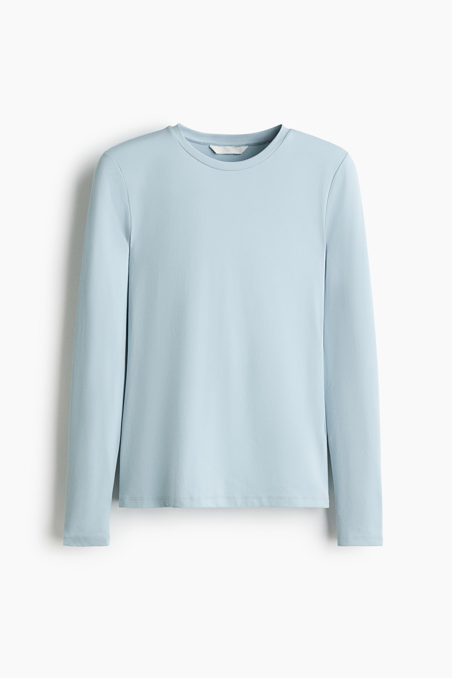 Long-sleeved Microfiber Top - Light turquoise/Black/Burgundy/White/Dark taupe/Dark blue/Dark taupe/Dark gray/Light gray